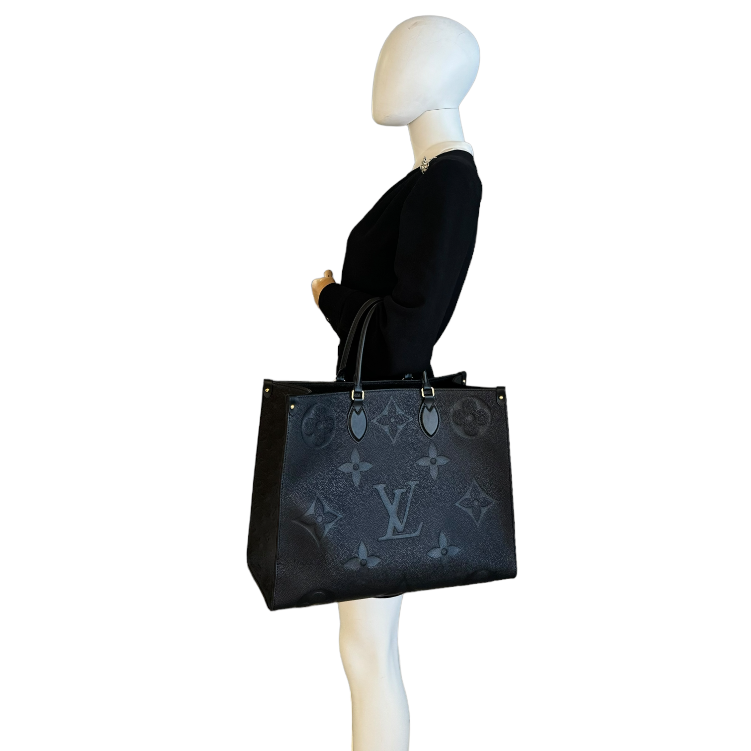 Louis Vuitton Onthego MM Black Monogram Empreinte