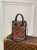 LV Petit Sac Plat Fall In Love Monogram Canvas For Women, WoBags, Shoulder And Crossbody Bags 6.7in/17cm LV M80839