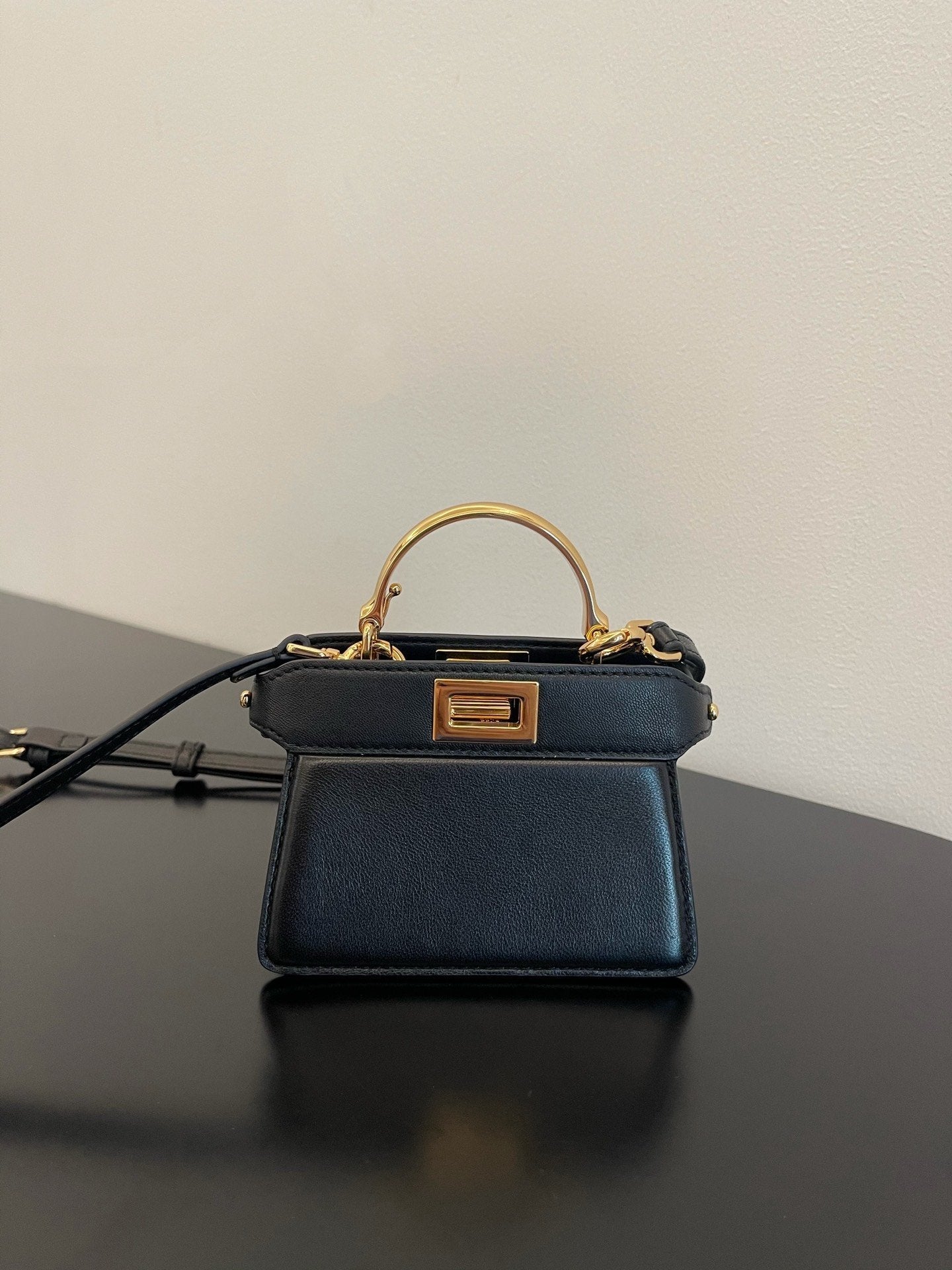 FI GlamI ISeeU Petite Black Micro Bag For Woman 11cm/4.5in