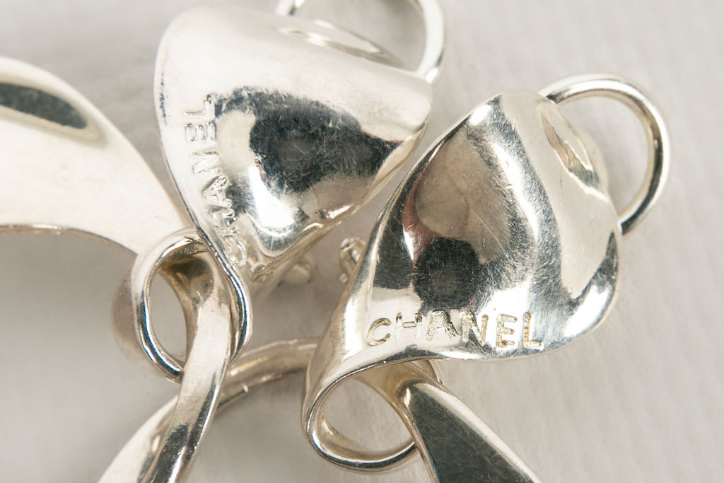 Boucles d'oreilles argentÃƒÆ’Ã‚Â©es Chanel