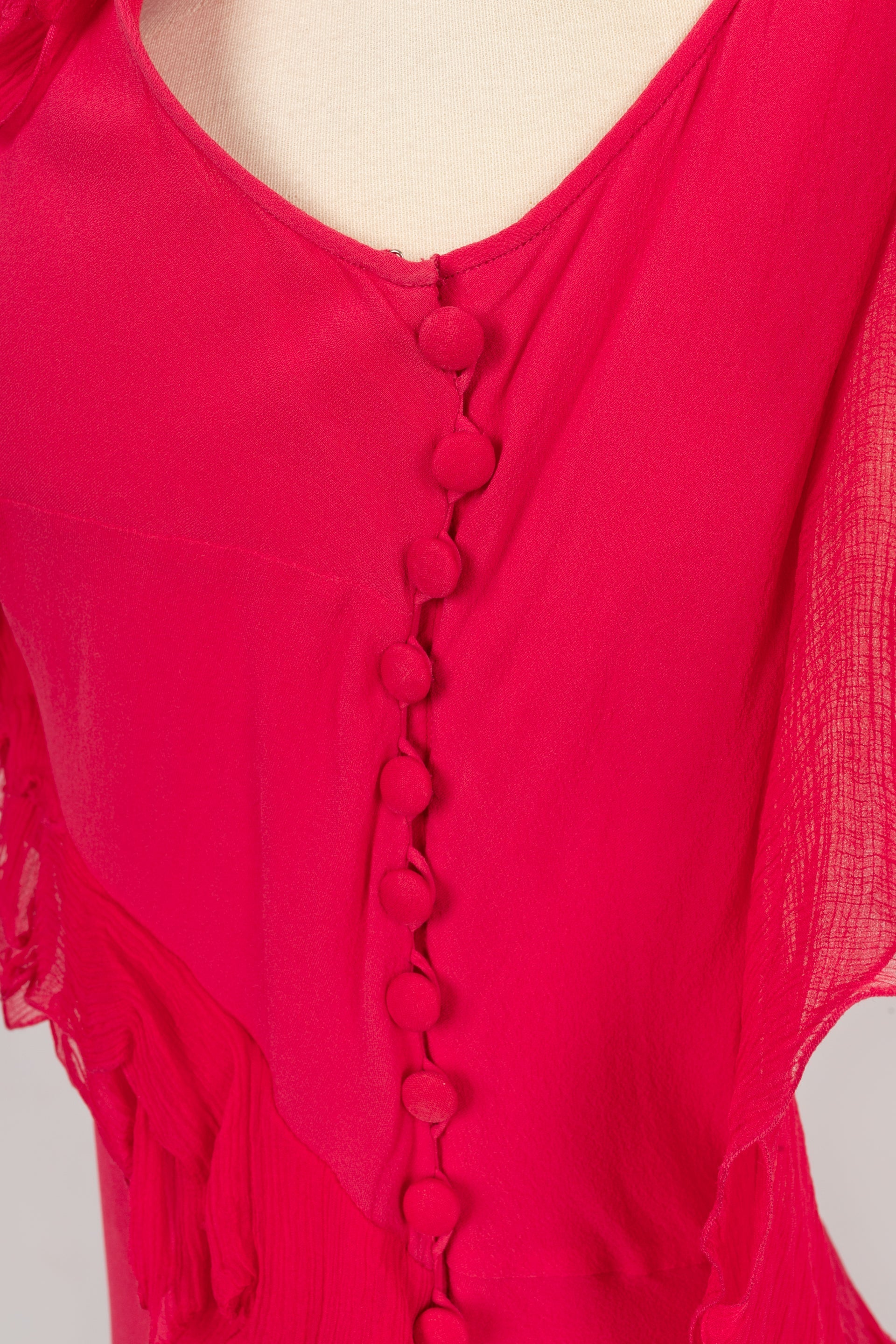 Robe en soie Galliano
