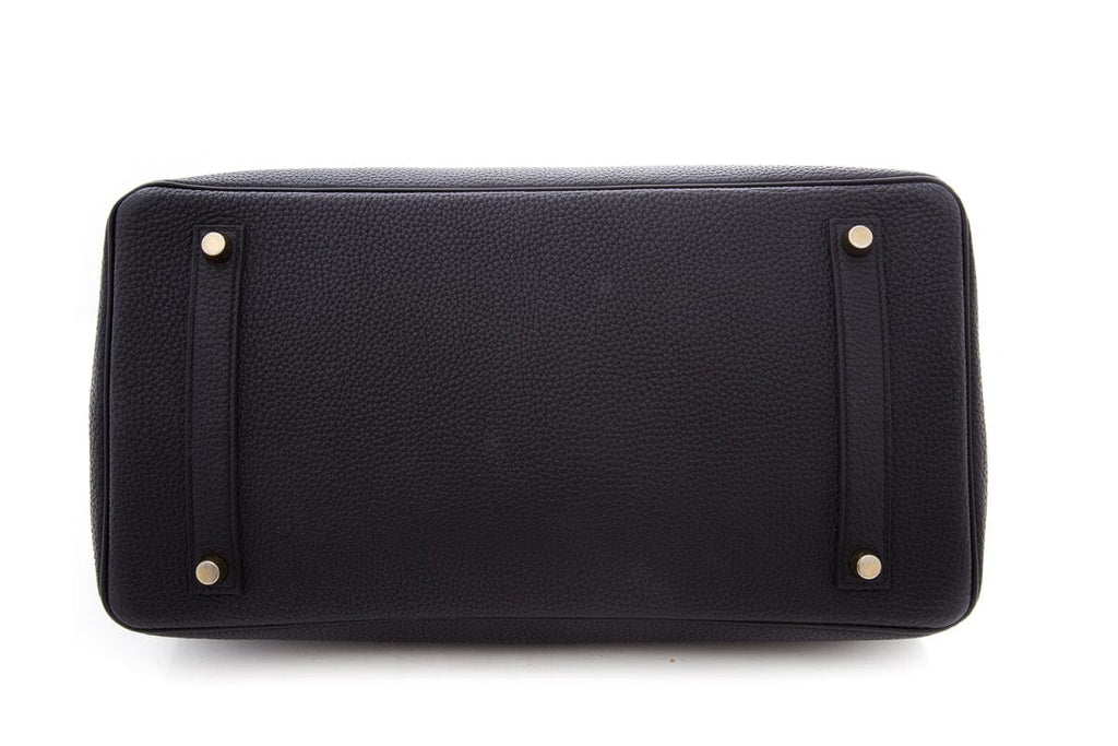 HermÃƒÆ’Ã‚Â¨s 2018  Noir Clemence 35cm Birkin Handbag W/ Gold HW