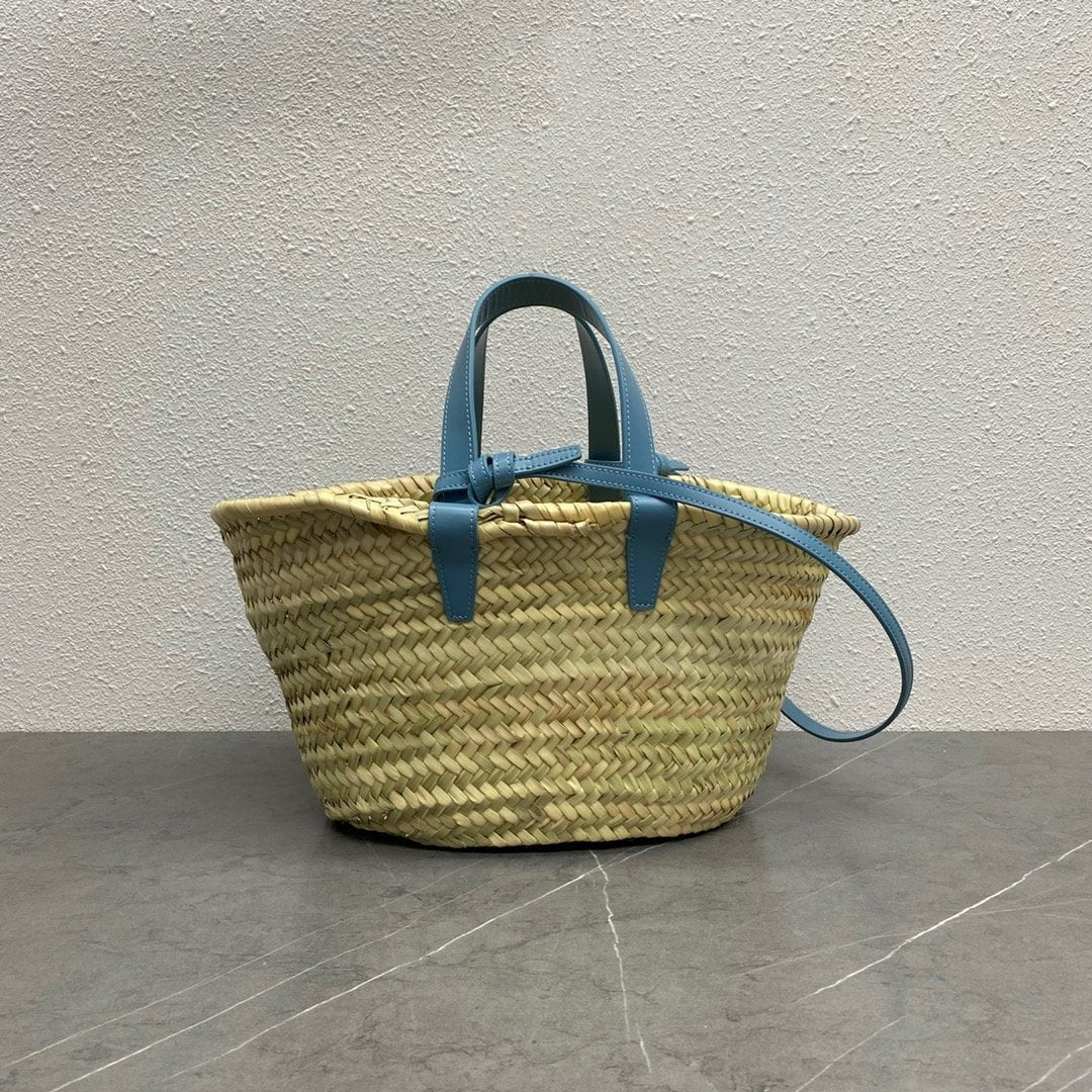 GLAMI Teen Triomphe GLAMI Classic Panier In Palm Leaves And Lizard Blue For Women 8in/20cmÃƒâ€šÃ‚Â 