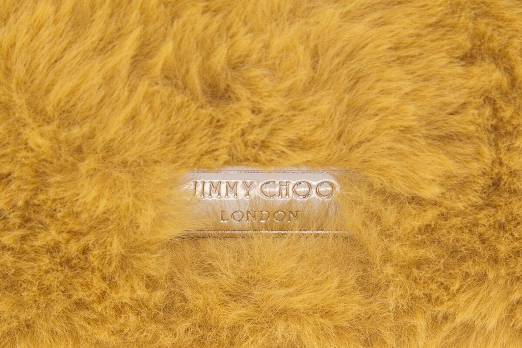 Jimmy Choo MADELINE Yellow Faux Fur Cross-Body