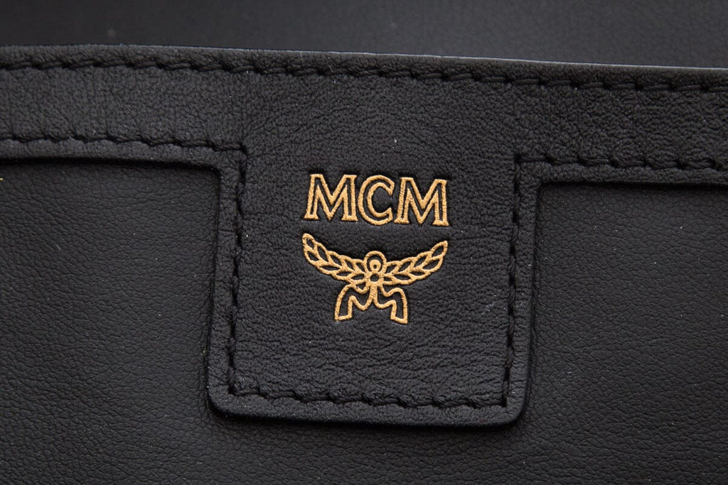 MCM Beige Leather Monogram Backpack