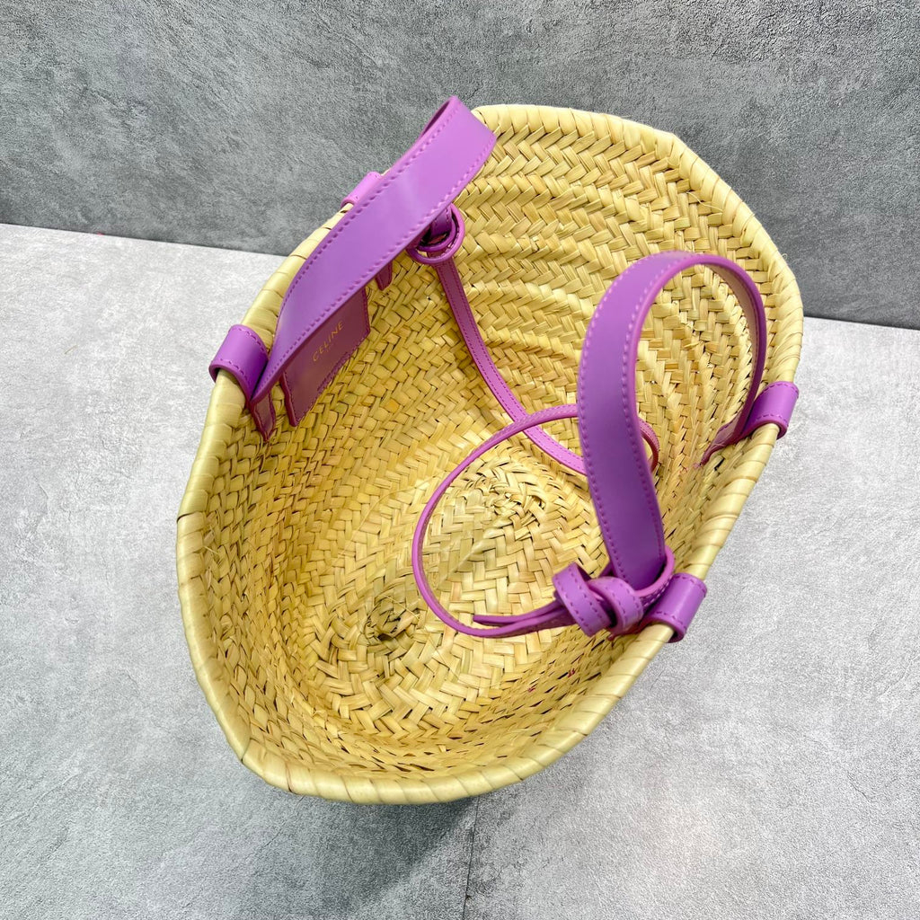 CE Teen Triomphe CE Classic Panier In Palm Leaves And Lizard Violet For Women 8in/20cm