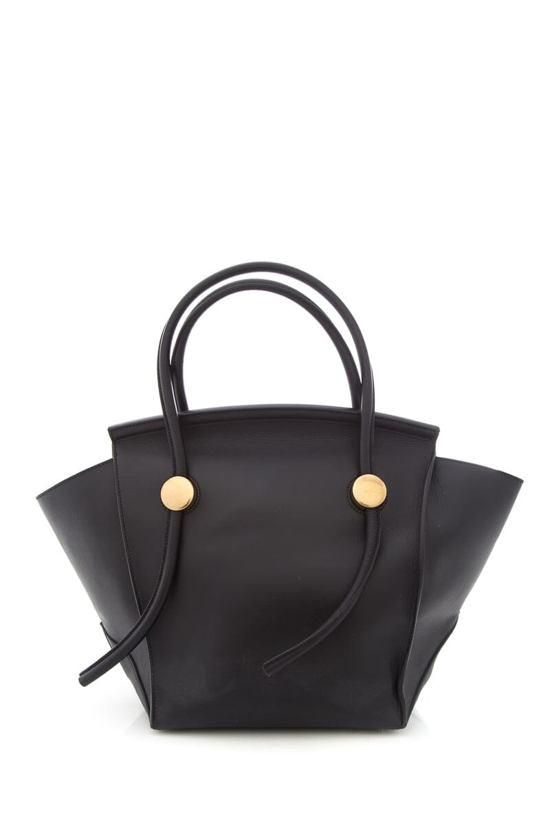 Proenza Schouler Black Leather Pipe Handbag