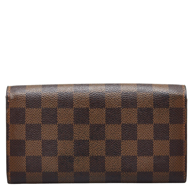 Louis Vuitton Damier Portemone Crédit Long Wallet N61726 Eve Brown PVC  Louis Vuitton