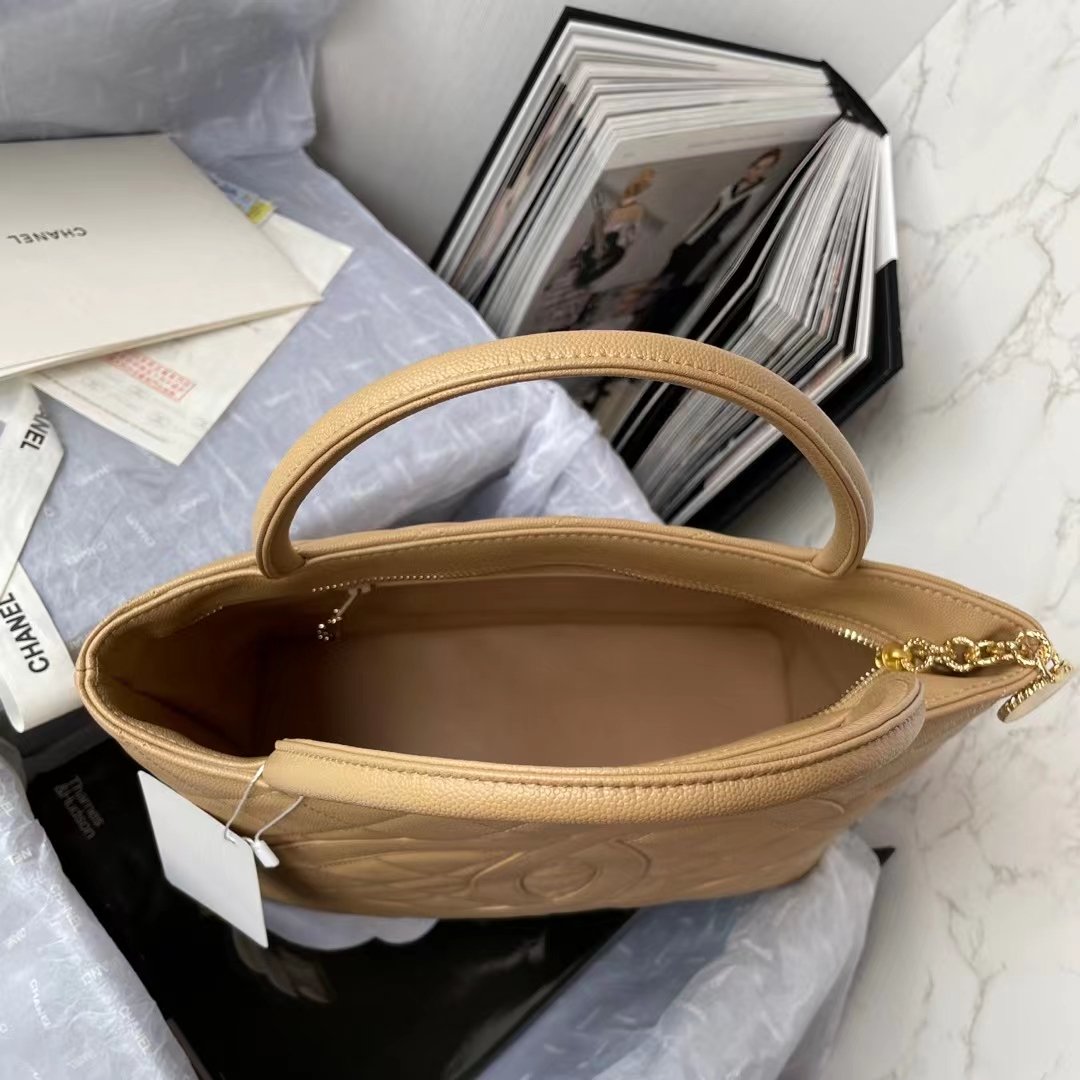 CHLMedallion Tote Shoulder Beige Bag For Women 29cm/11.4in