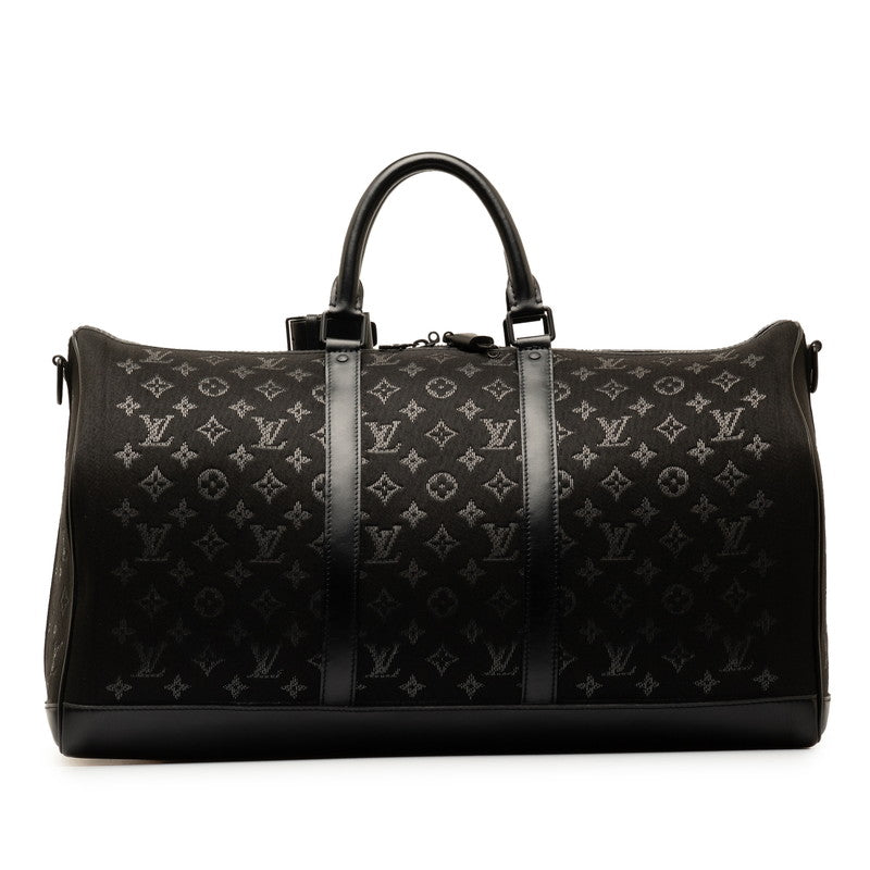 Louis Vuitton Monogram Lightup Keepall Bandouliere 50 Boston Bag Shoulder Bag 2WAY M44770 Black Multicolor Nylon Leather Men Louis Vuitton