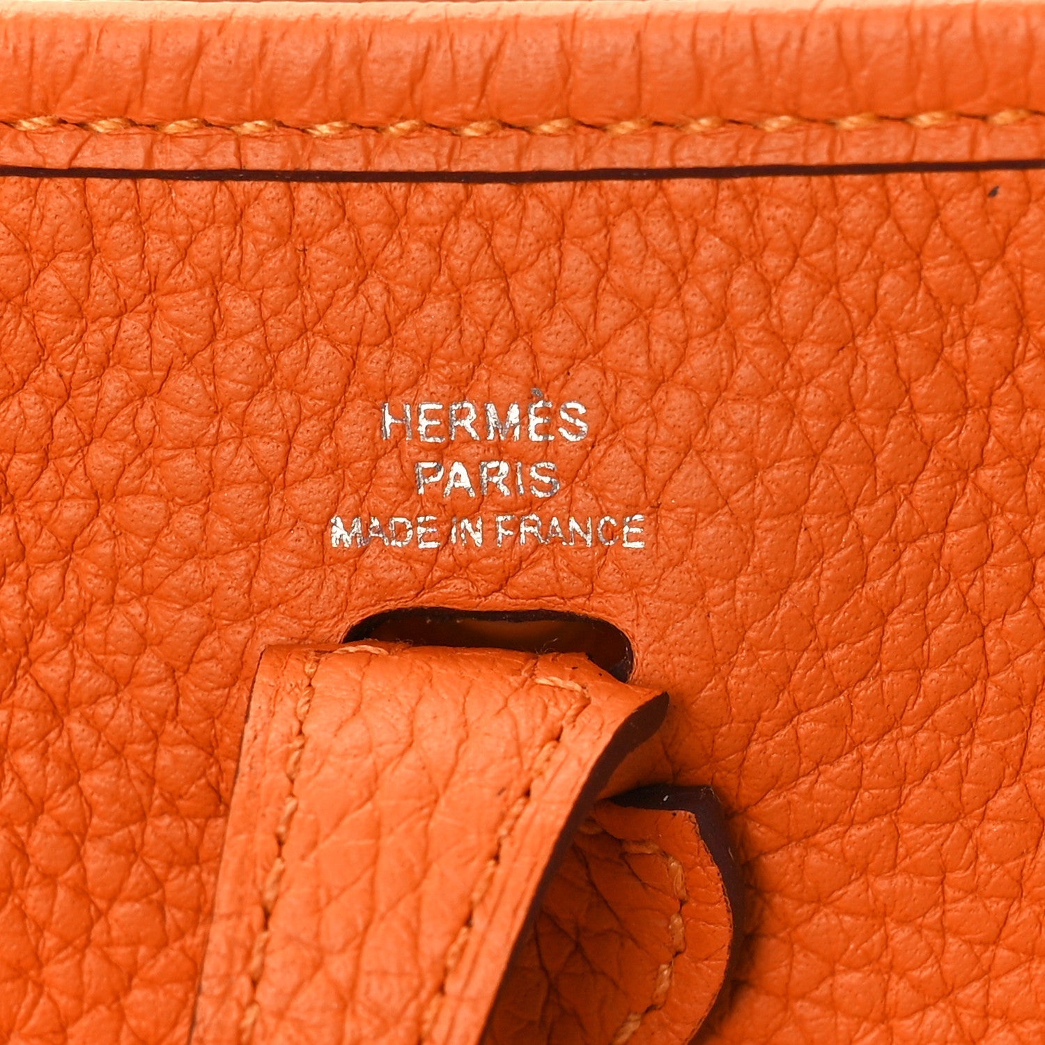 HermÃƒÆ’Ã‚Â¨s Evelyne TPM Orange Clemence Palladium Hardware
