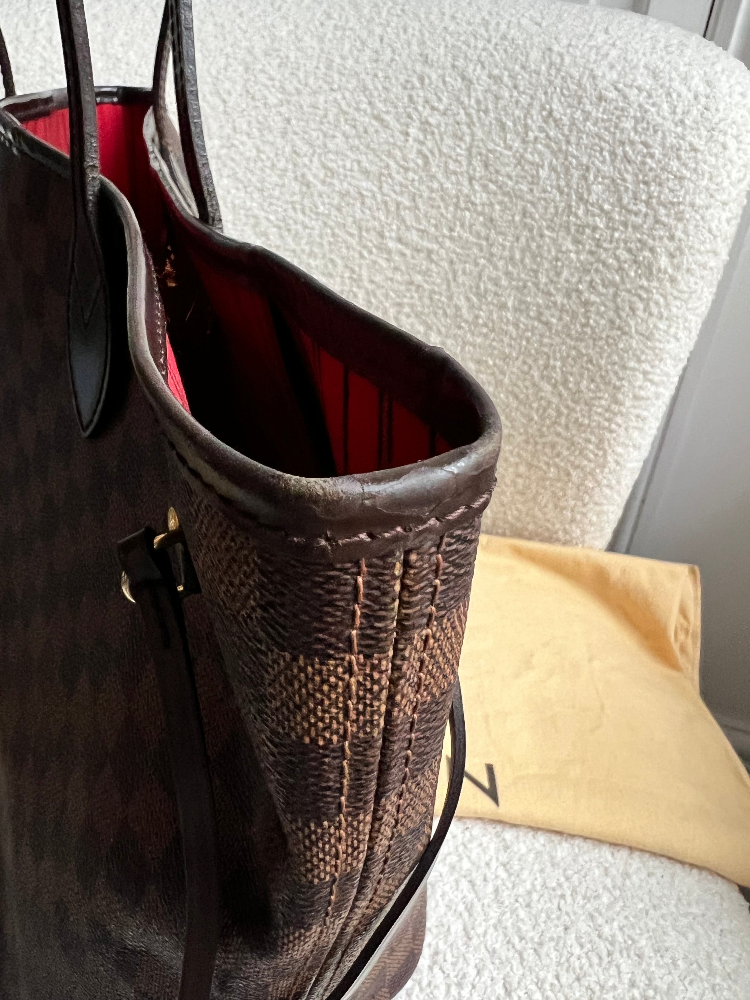 Louis Vuitton Neverfull MM Damier Ebene Cherry Interior (RRP £1,410)