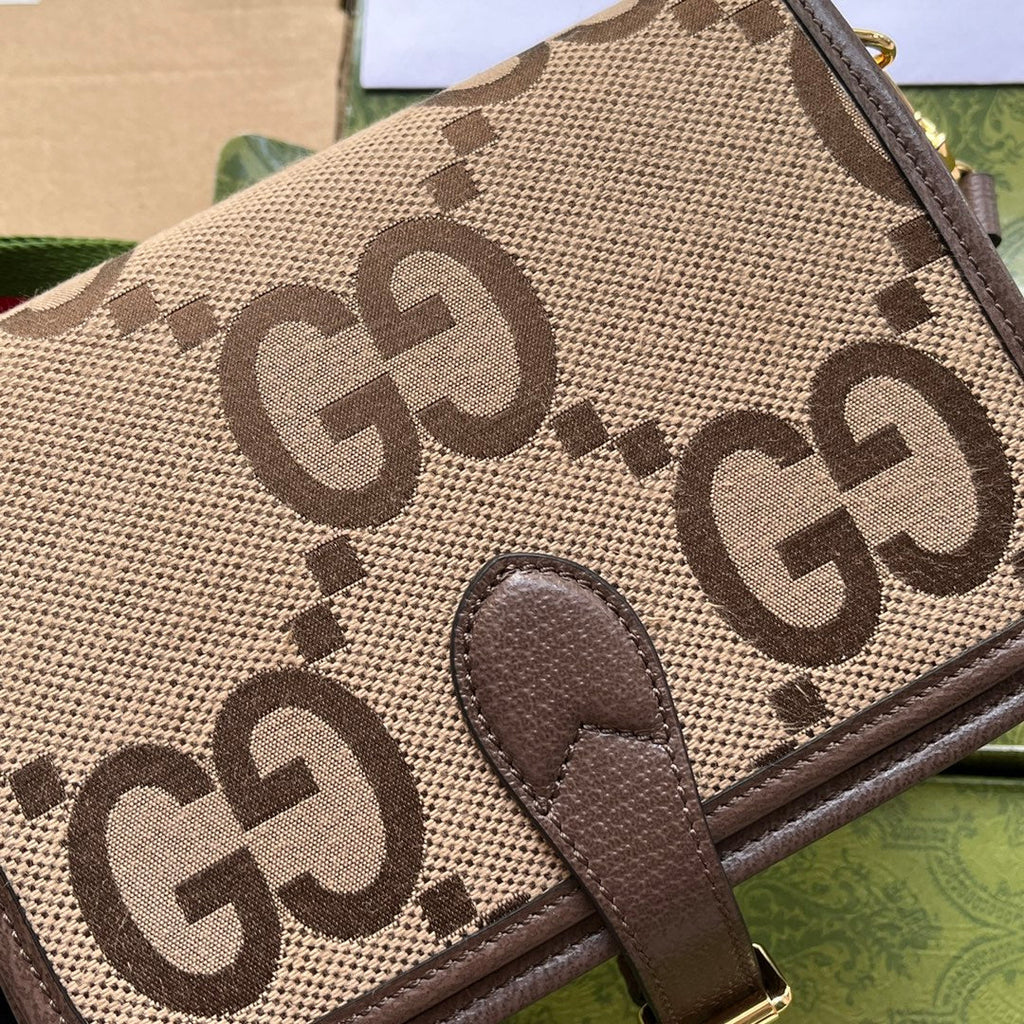 gg Jumbo gg Canvas Shoulder Bag Beige And Multicolor For Women, Women’s Bags 7.8in/20cm gg‎ ‎‎‎699438 UKMDG 2570