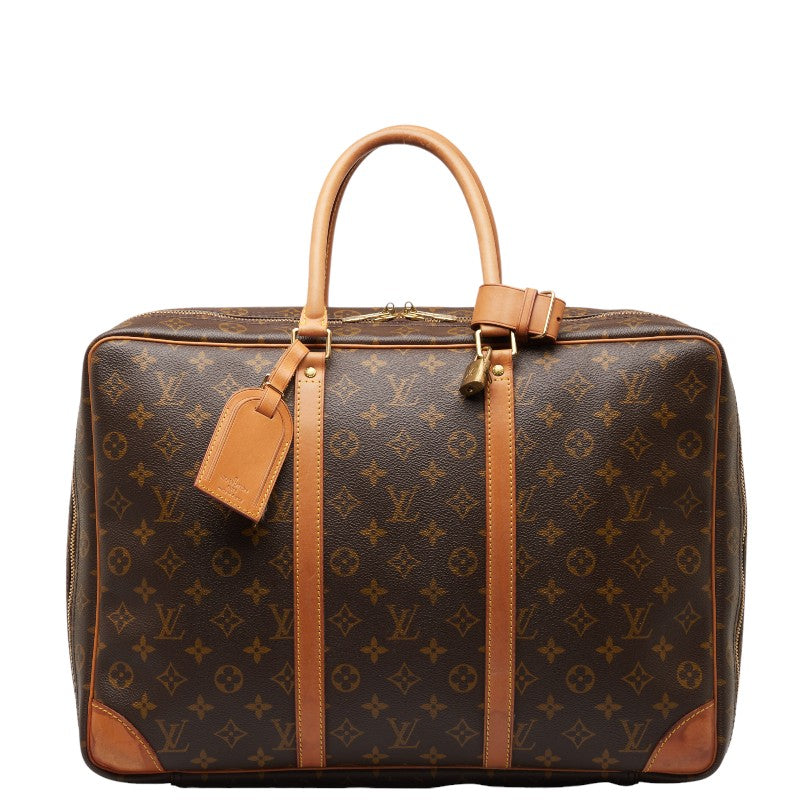 Louis Vuitton Monogram Sirius 45 Travel Bag Boston Bag M41408 Brown PVC Leather  Louis Vuitton