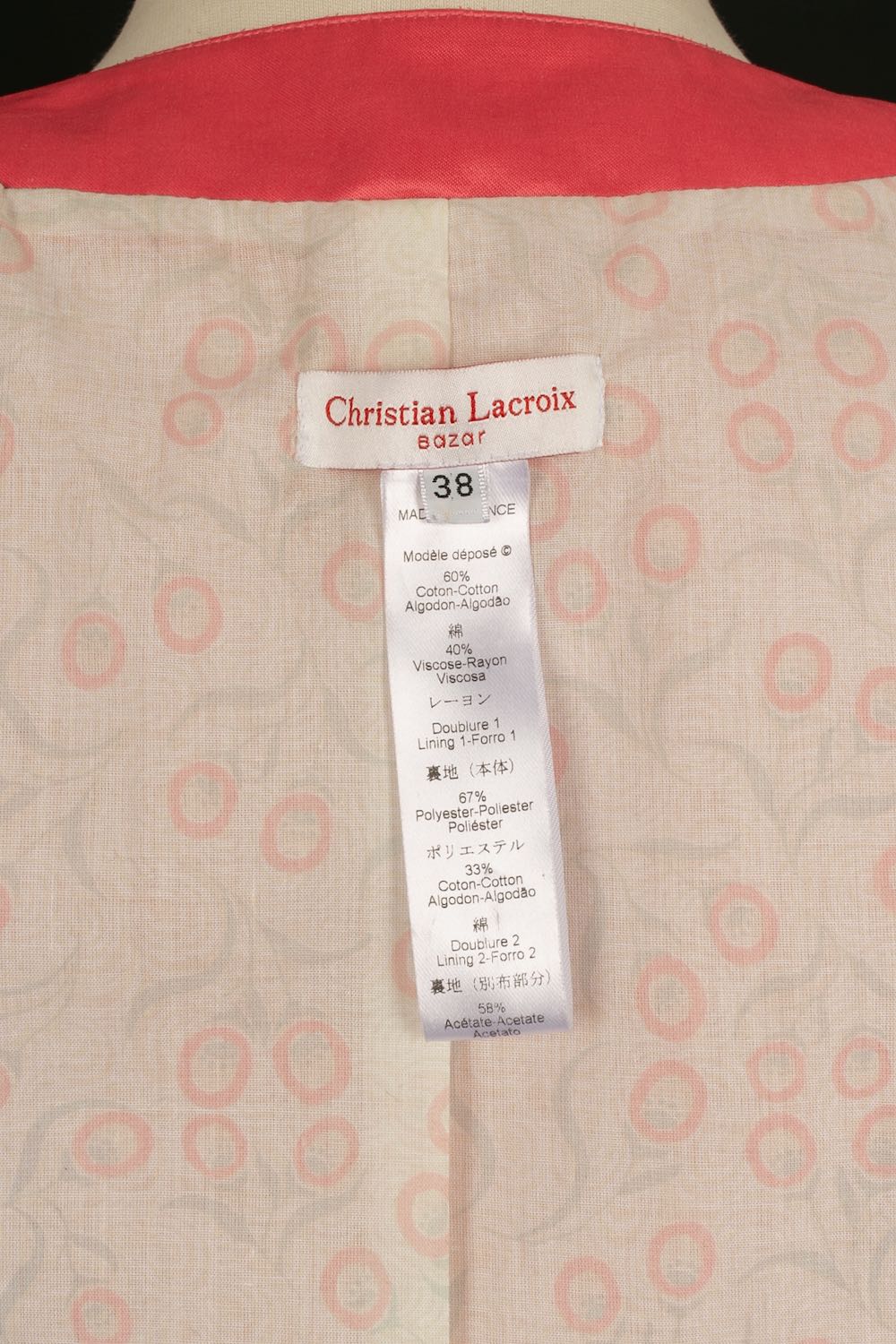 Top brodÃƒÆ’Ã‚Â©e Christian Lacroix