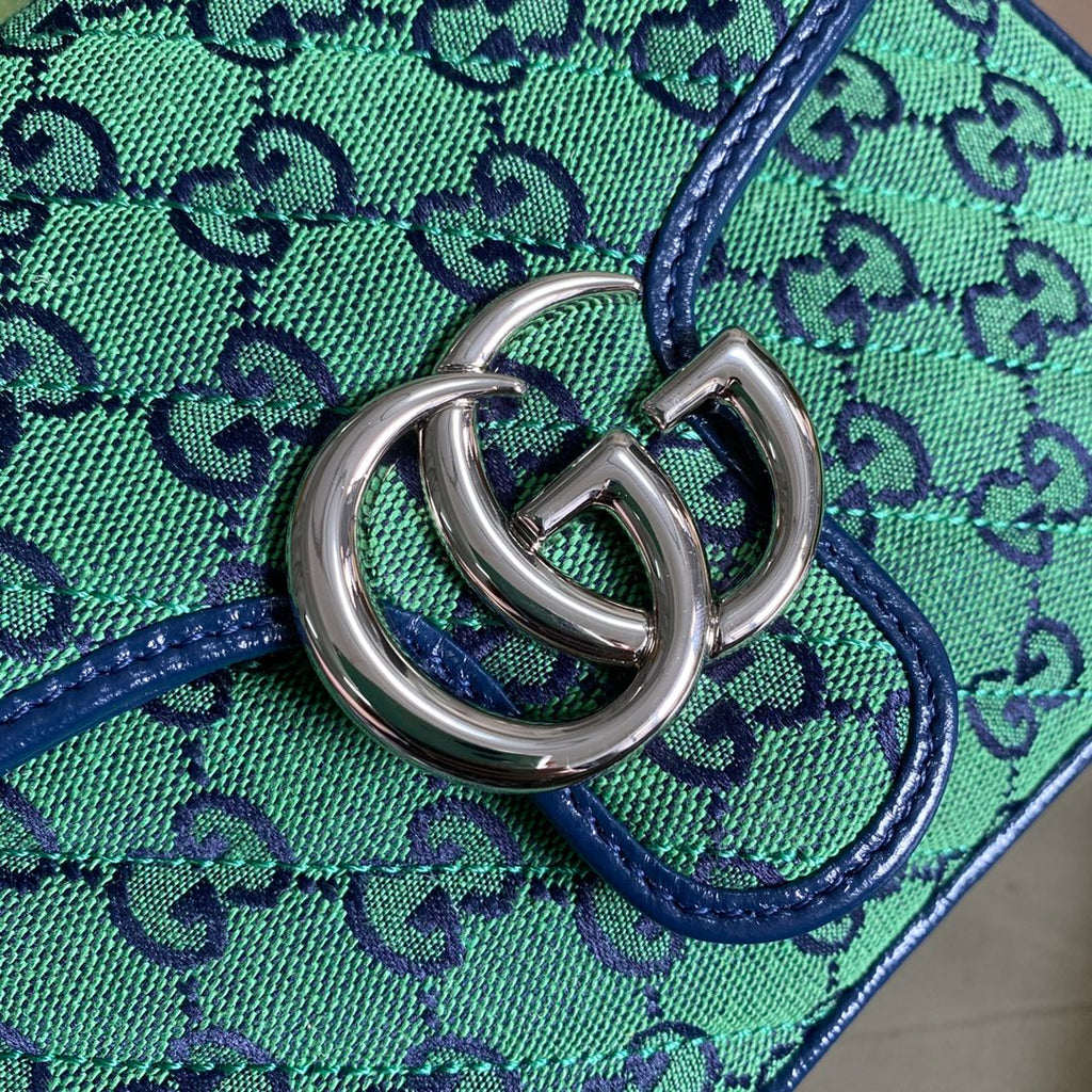Glami Marmont Multicolour Mini Top Handle Bag Green Blue For Women 8in/20cm Glami