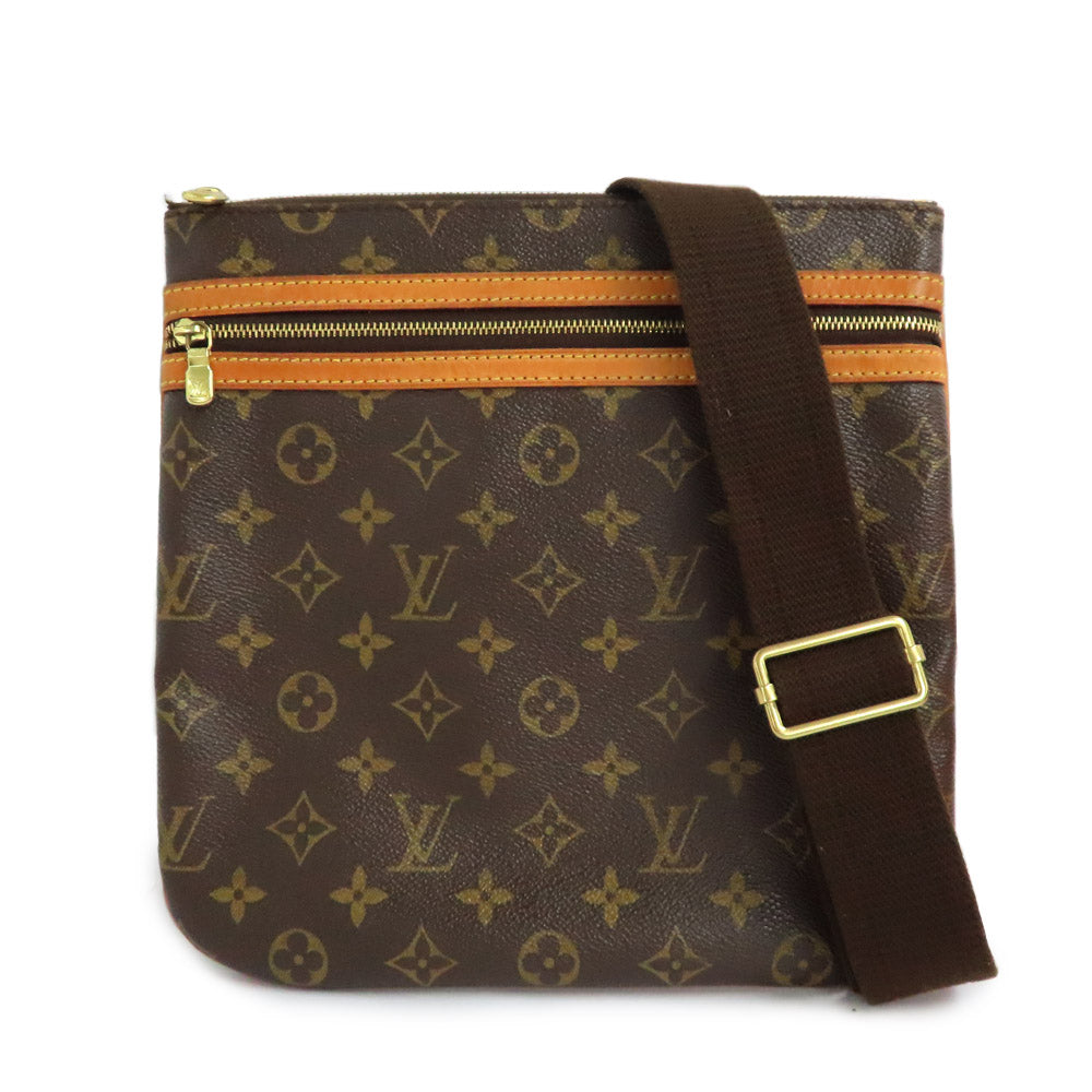 Louis Vuitton M40044 Monogram Shoulder Bag Cross-Body Leather PVC Brown  Mens