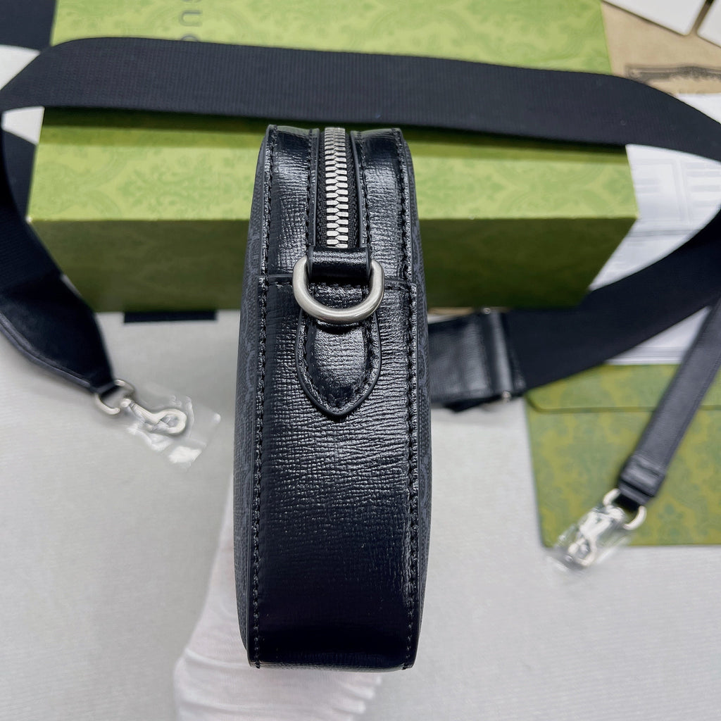 Glami Shoulder Bag With Interlocking G Black Glami Supreme Canvas For WomenÃ‚Â  9.6in/24.5cm Glami 703468 92THF 1000
