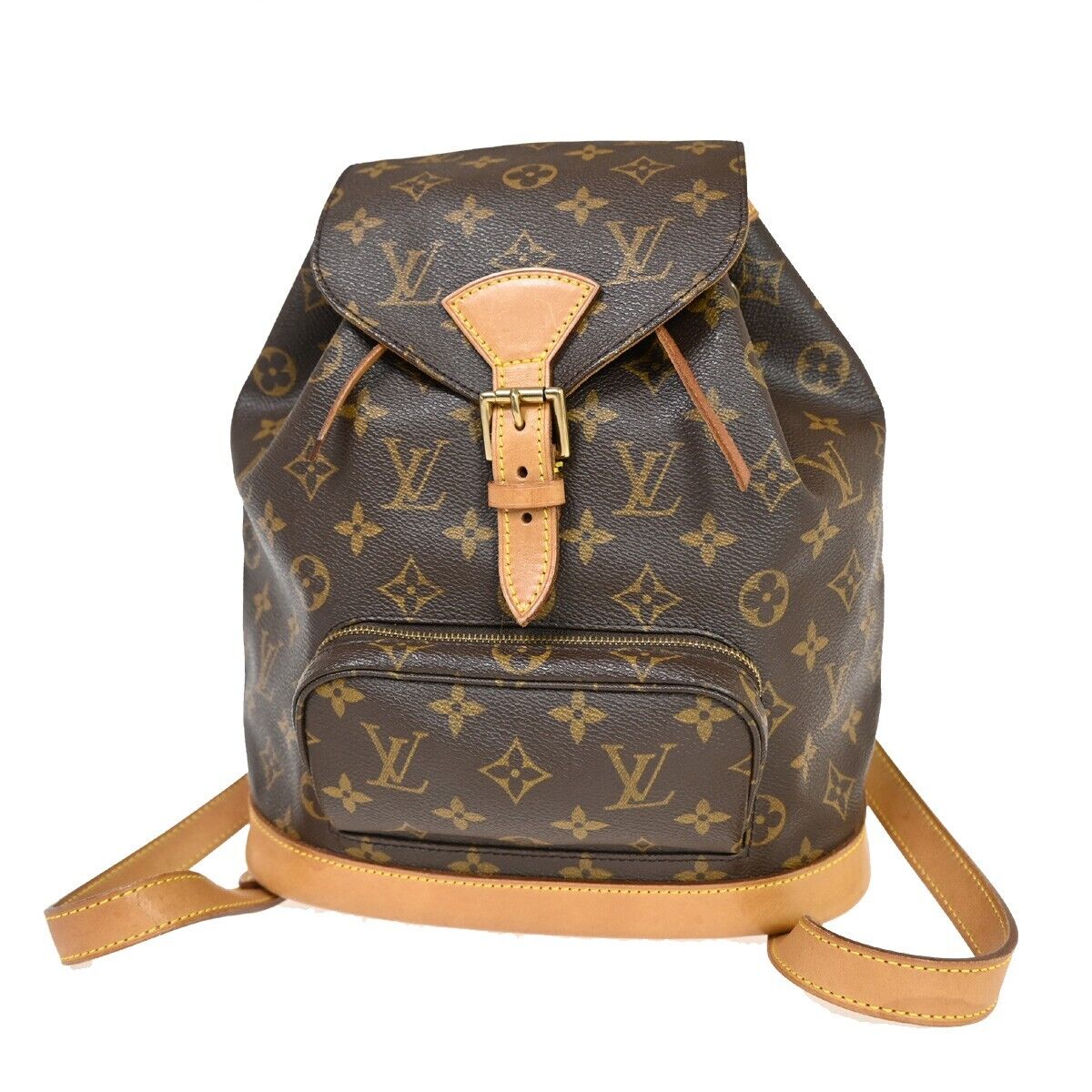 Louis Vuitton Montsouris Mm  Canvas Handbag ()