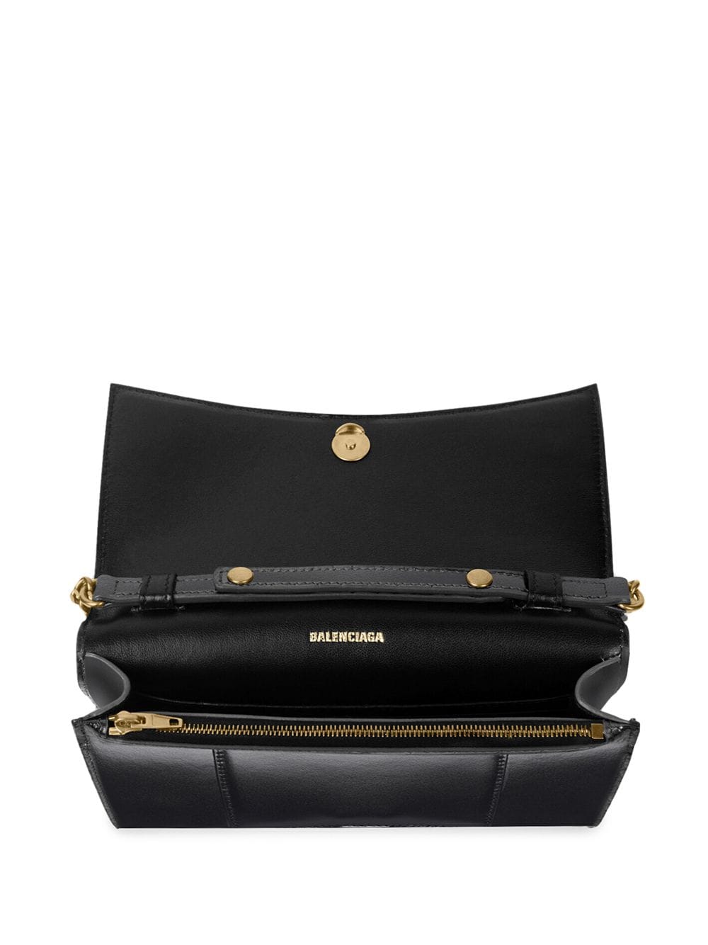 HOURGLASS LEATHER WALLET ON CHAIN