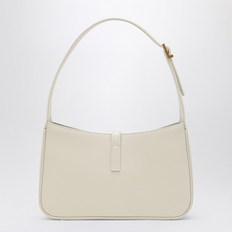 Saint Laurent Cream-Coloured Leather Monogram Shoulder Bag Women