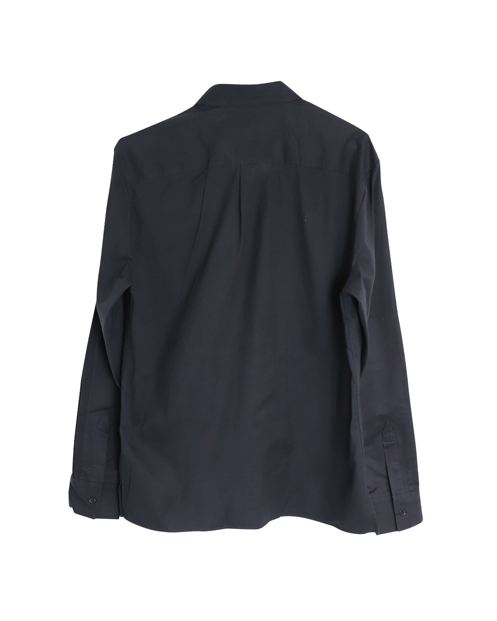 Louis Vuitton Zipper Detail Shirt in Black Cotton