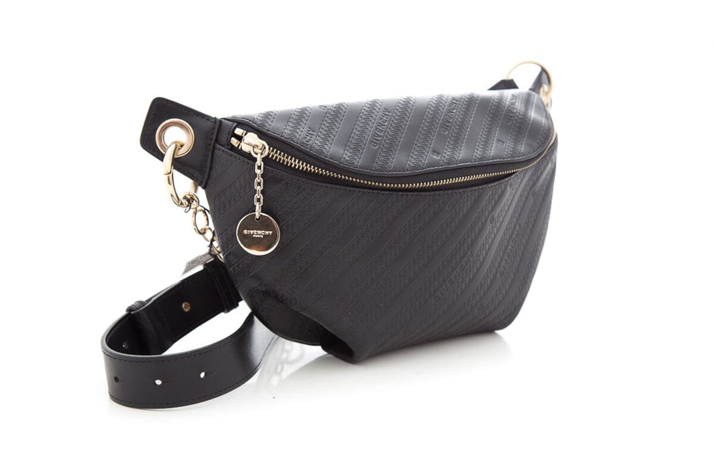 Givenchy Black Logo Embossed Belt Bag