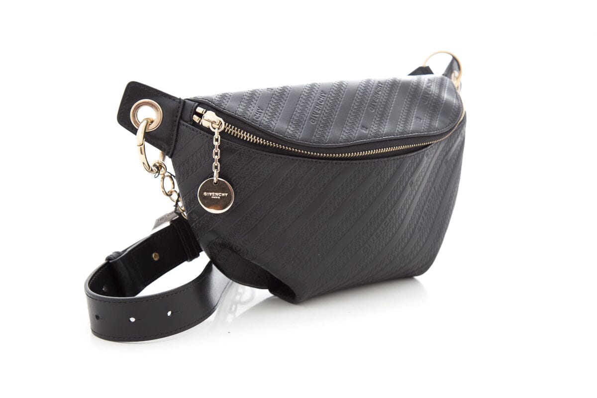 Givenchy Black Logo Embossed Belt Bag