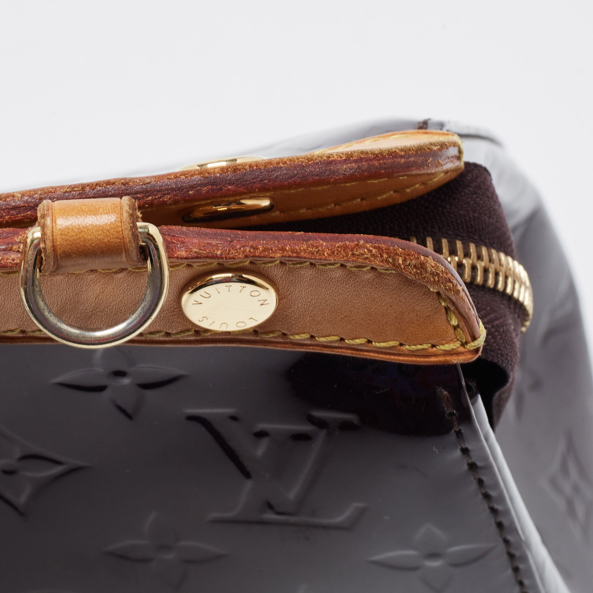 Louis Vuitton Amarante Monogram Vernis Brea Mm Bag