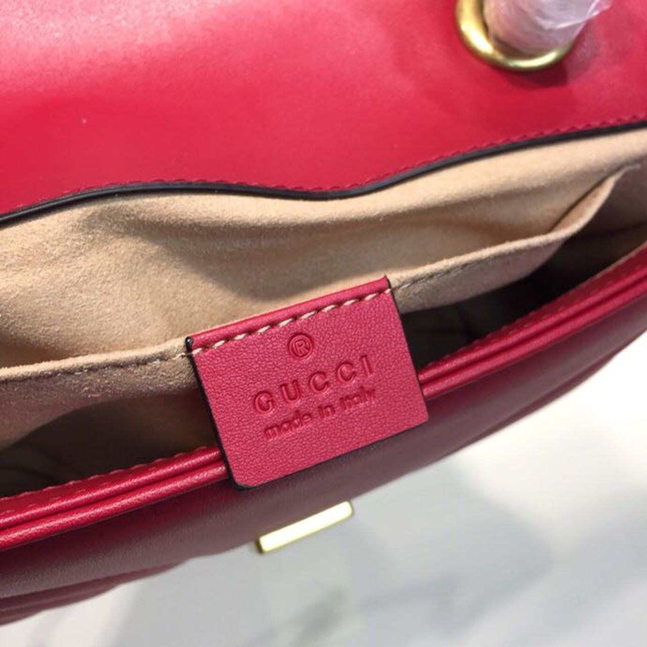 Glami Marmont MatelassÃƒÂ© Mini Bag Hibiscus Red MatelassÃƒÂ© Chevron For Women 8.5in/22cm Glami 446744 DTGLAMIT 6433