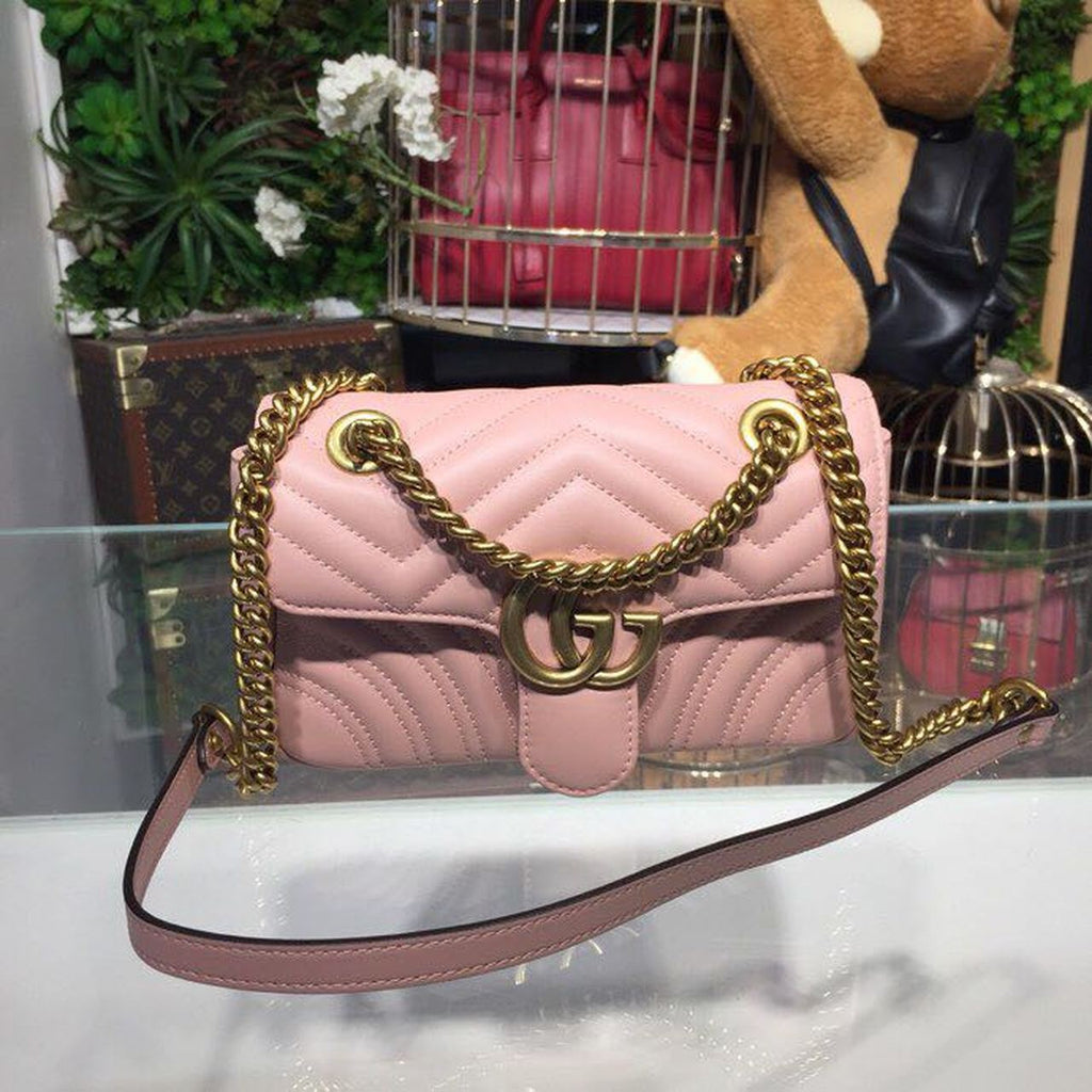 Glami Marmont MatelassÃƒÂ© Mini Bag Dusty Pink MatelassÃƒÂ© Chevron For Women 8.5in/22cm Glami 446744