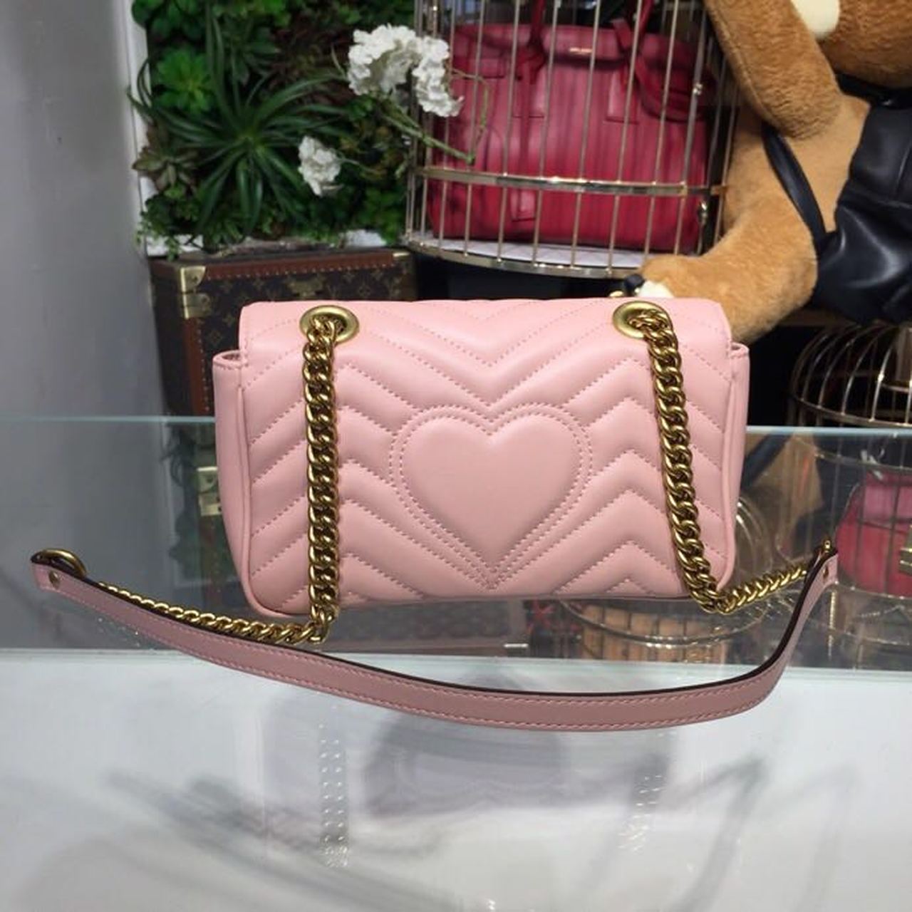 Glami Marmont MatelassÃƒÂ© Mini Bag Dusty Pink MatelassÃƒÂ© Chevron For Women 8.5in/22cm Glami 446744