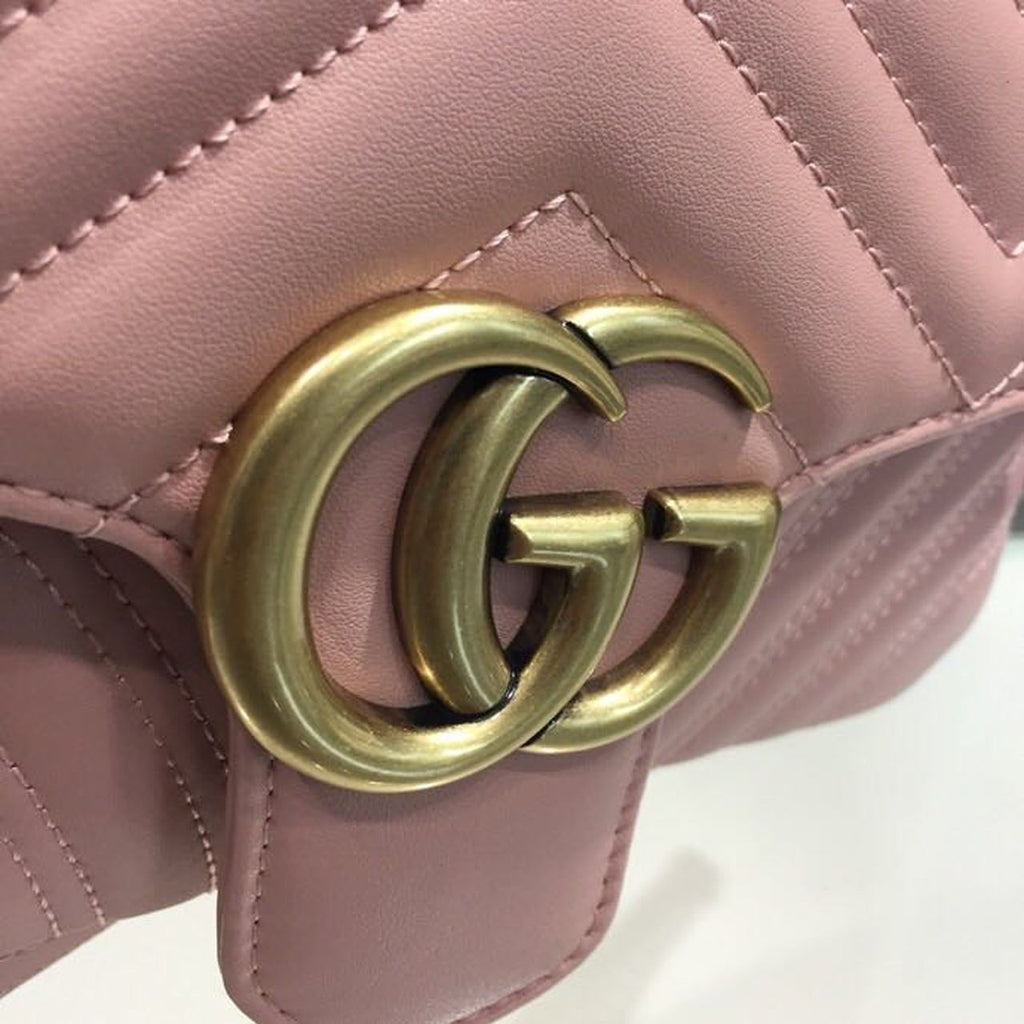 Glami Marmont Small MatelassÃƒÂ© Shoulder Bag Dusty Pink MatelassÃƒÂ© Chevron For Women 10in/26cm Glami 443497 DTGLAMIT 5729