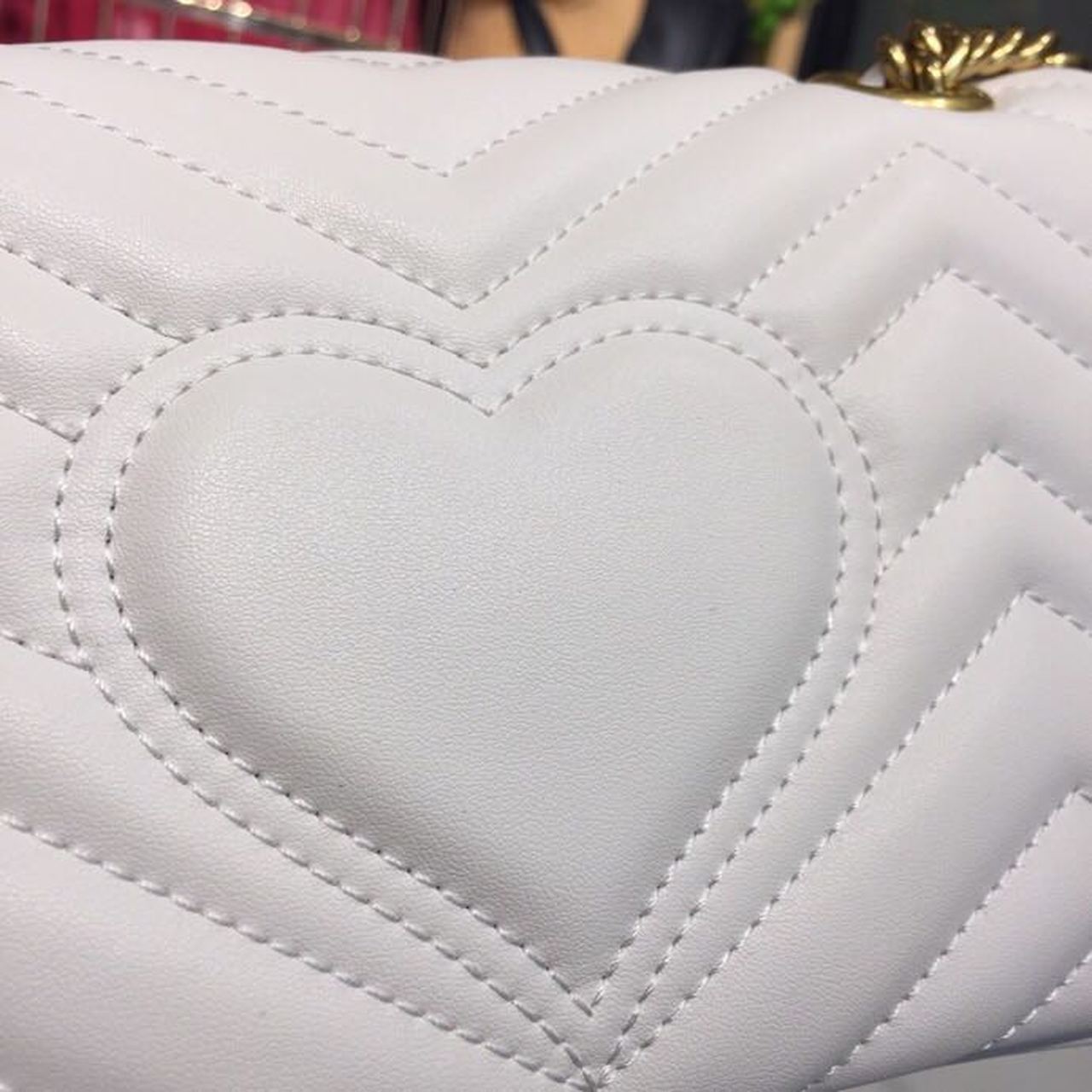 Glami Marmont MatelassÃƒÂ© Mini Bag White MatelassÃƒÂ© Chevron For Women 8.5in/22cm Glami 446744 DTGLAMIT 9022