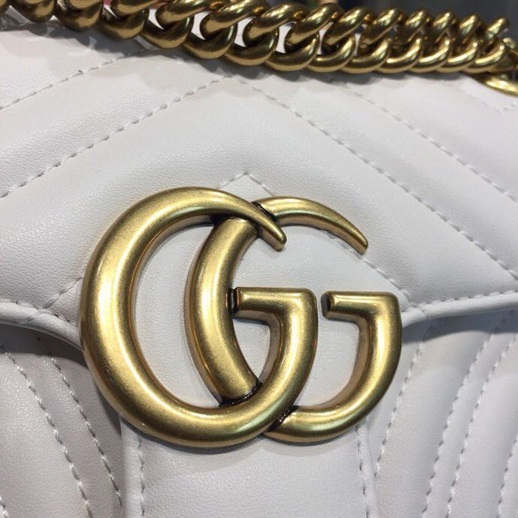 Glami Marmont MatelassÃƒÂ© Mini Bag White MatelassÃƒÂ© Chevron For Women 8.5in/22cm Glami 446744 DTGLAMIT 9022