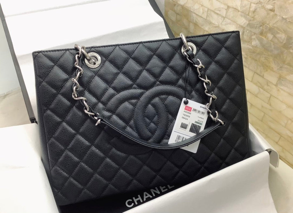 CHL Classic Tote Bag Silver Hardware Black For Women 13.3in/34cm