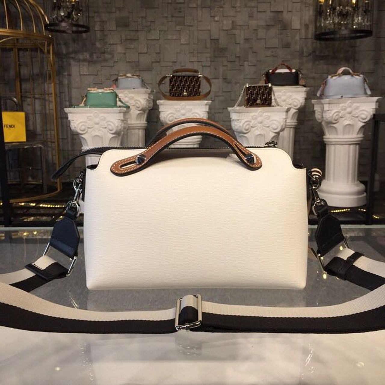 FI By The Way MeGLAMIum White For Women, Hangbags, Shoulder And Crossbody Bags 11.4in/29cm FF 8BL146