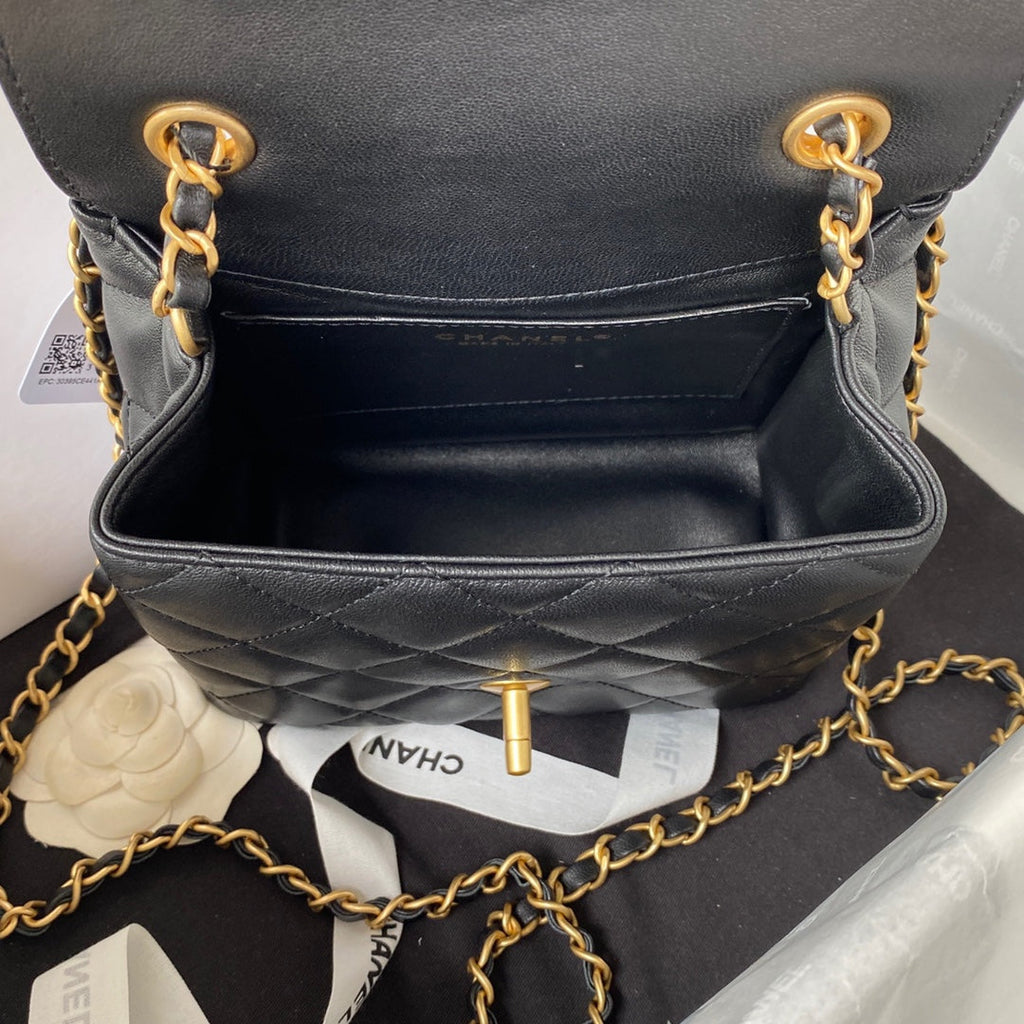 CHLMini GlamIap Bag Black For Women Bags 6.7in/17cm