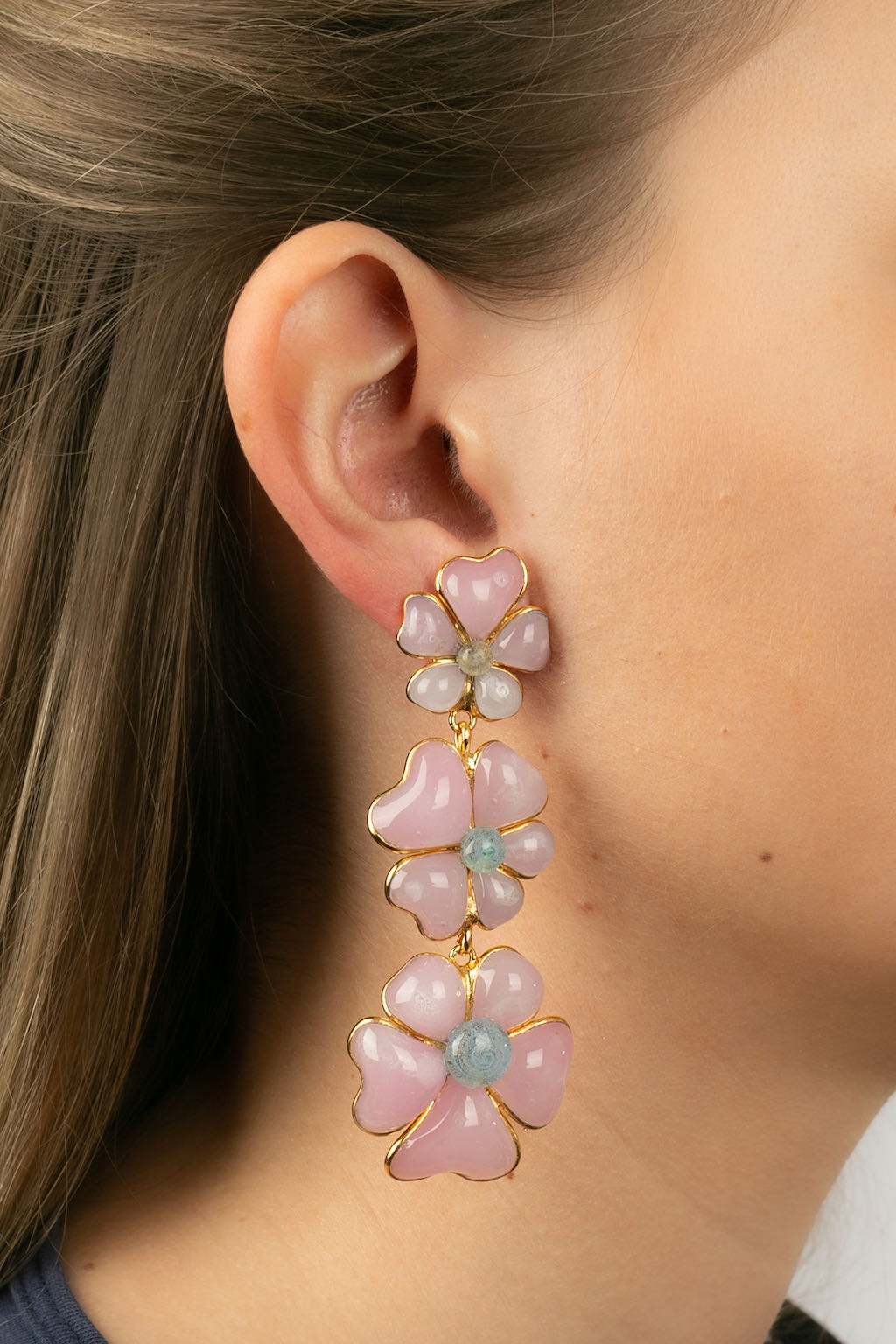 Boucles d'oreilles fleurs Augustine