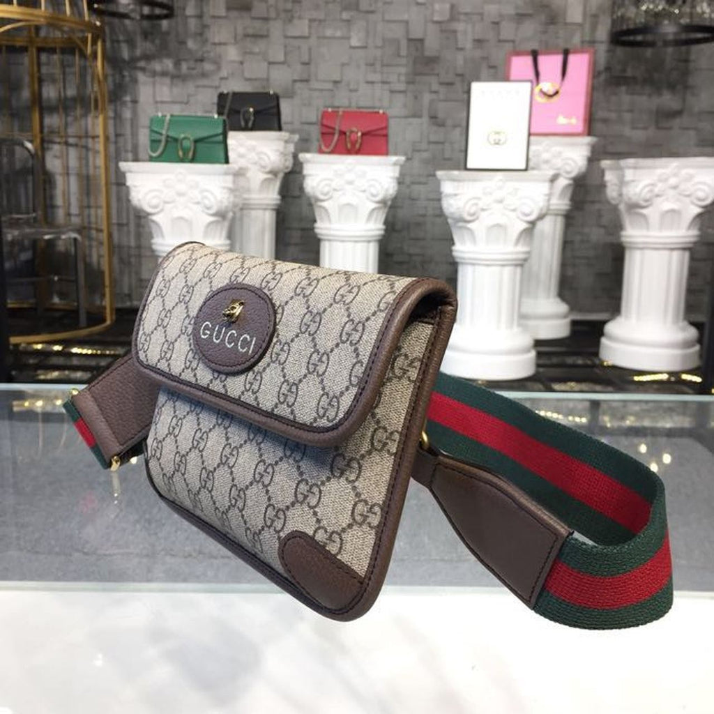 Glami Neo Vintage Small Messenger Bag Beige/Ebony Glami Supreme Canvas With Brown For Women 8.5in/22cm Glami 501050 9C2VT 8745