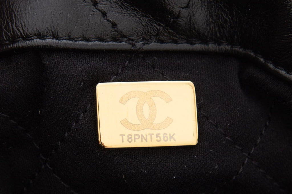 Chanel 22 2023 Black Calfskin Leather Backpack