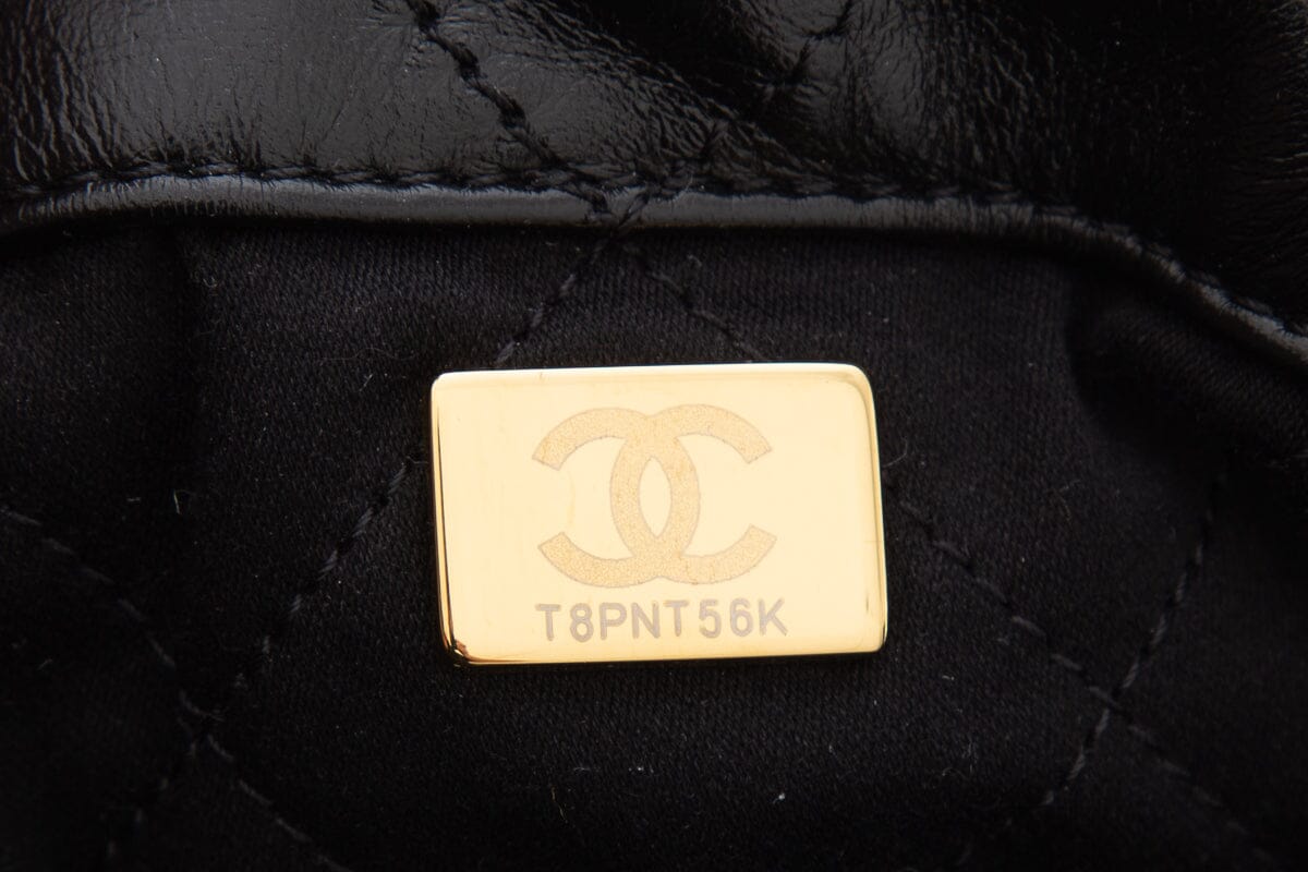 Chanel 22 2023 Black Calfskin Leather Backpack