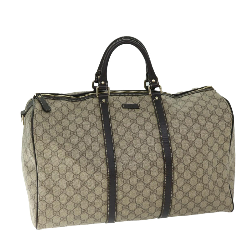 GUCCI GG Supreme Boston Bag PVC Beige 206501 66607