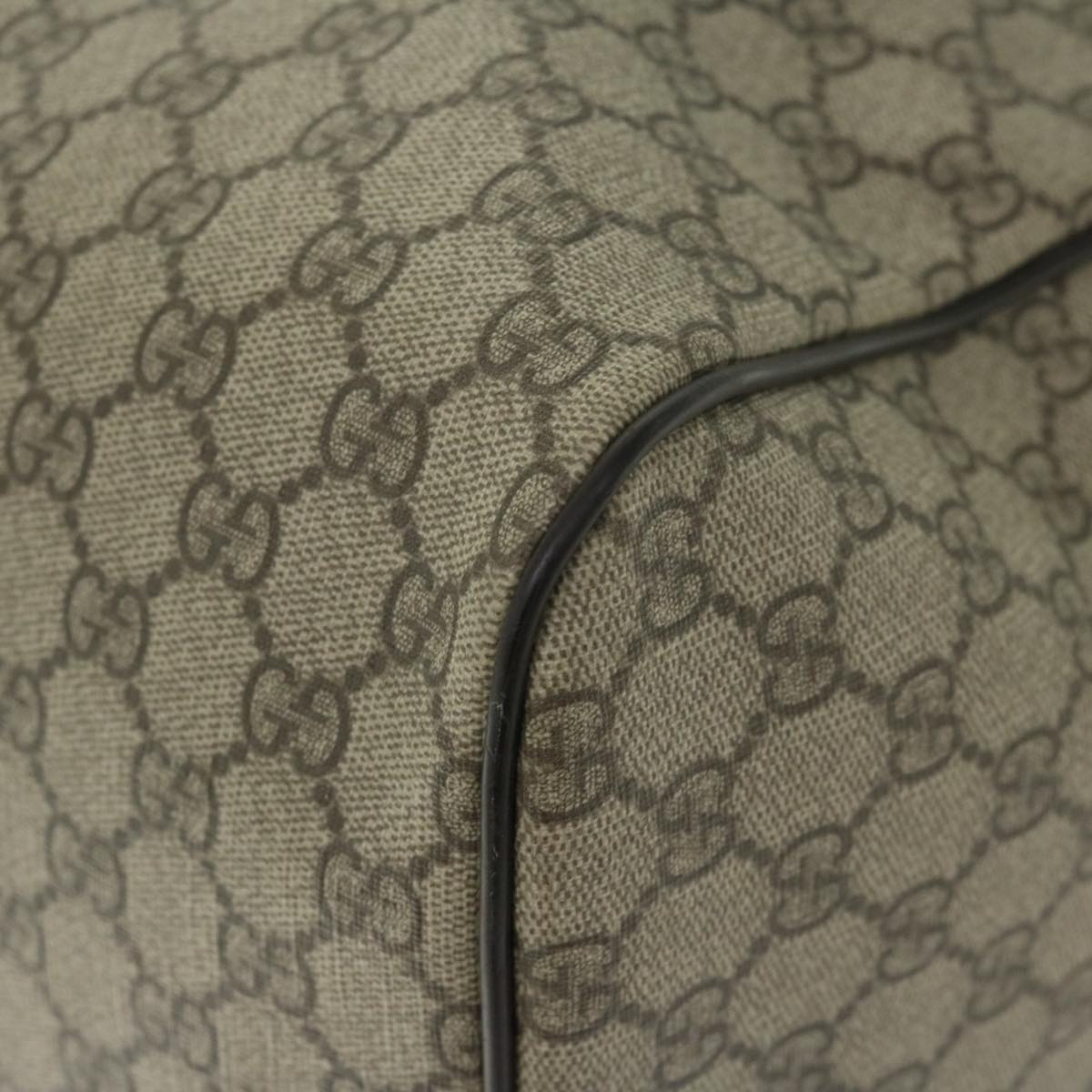 GUCCI GG Supreme Boston Bag PVC Beige 206501 66607