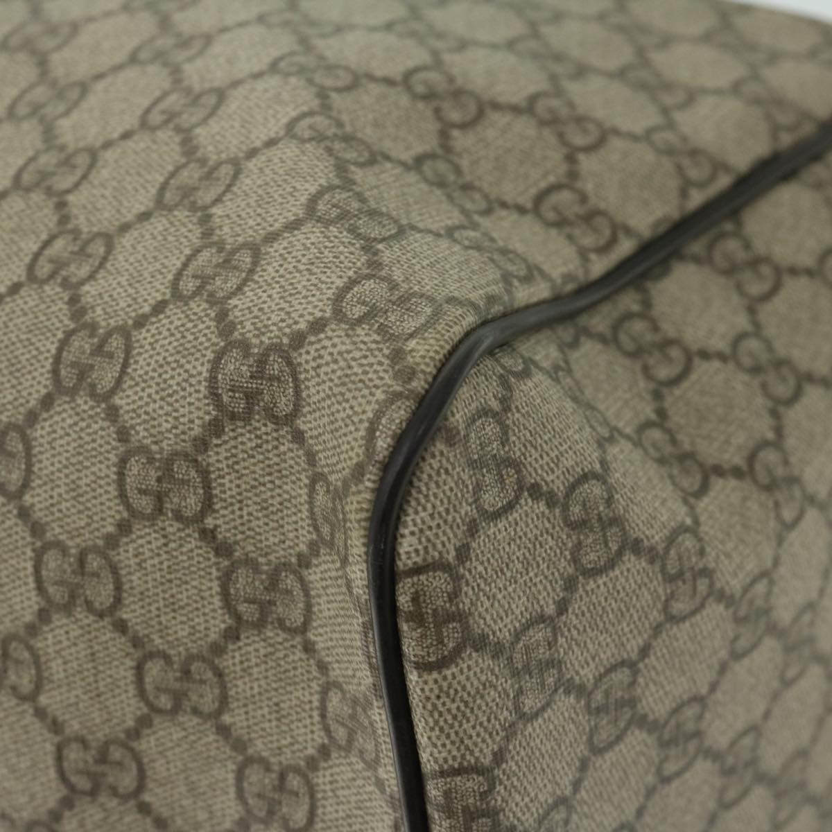 GUCCI GG Supreme Boston Bag PVC Beige 206501 66607