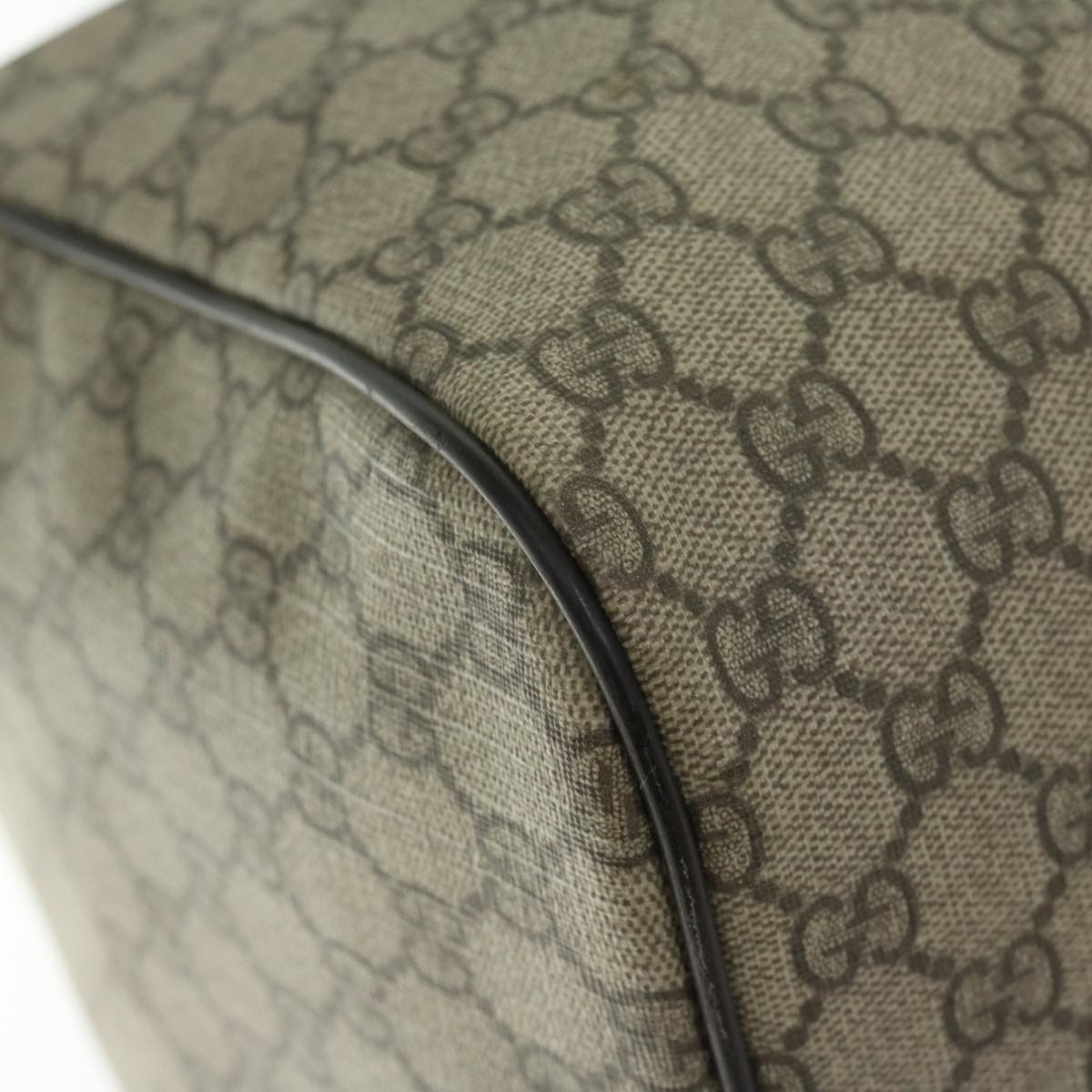 GUCCI GG Supreme Boston Bag PVC Beige 206501 66607