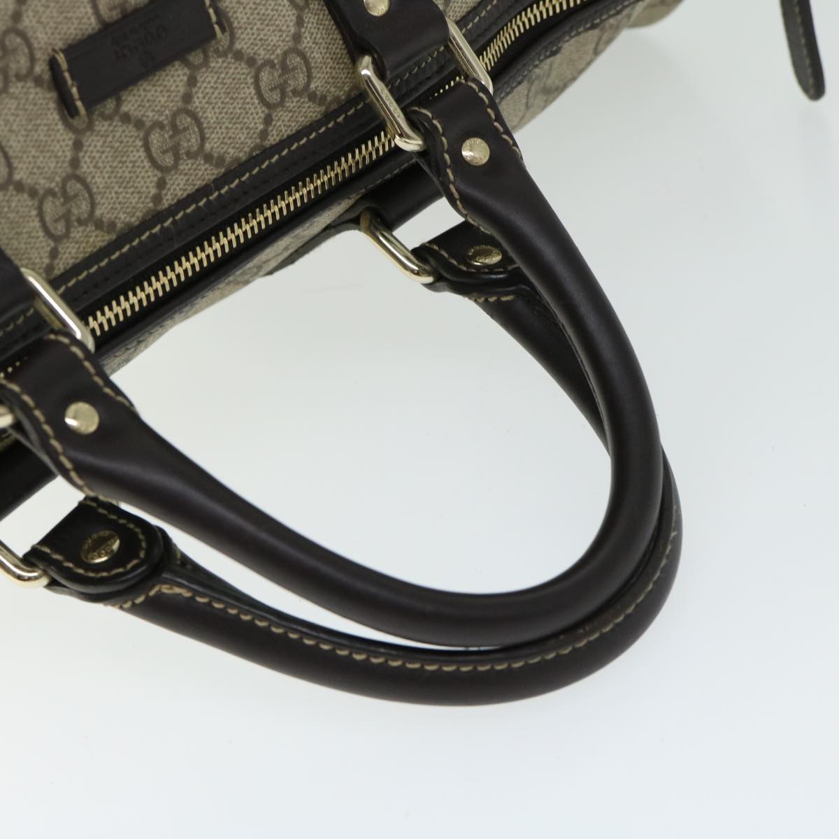 GUCCI GG Supreme Boston Bag PVC Beige 206501 66607