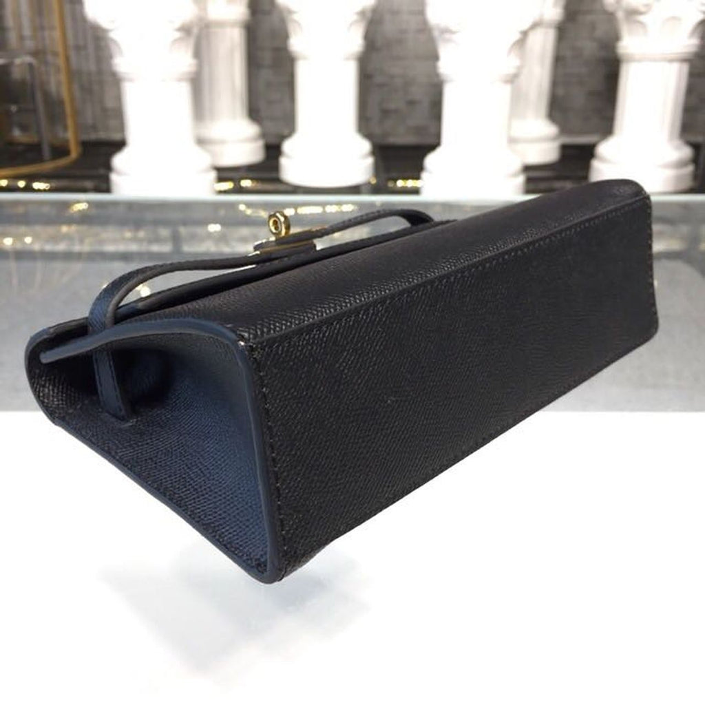 HM Mini Kelly KP Pochette Black For Women Gold Toned Hardware 8.7in/22cm