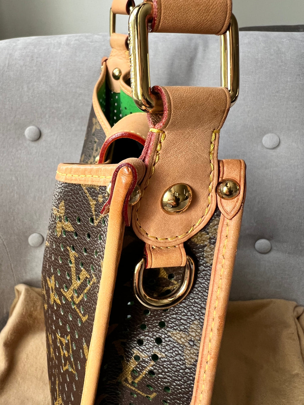 Louis Vuitton Perforated Monogram Green Musette Bag