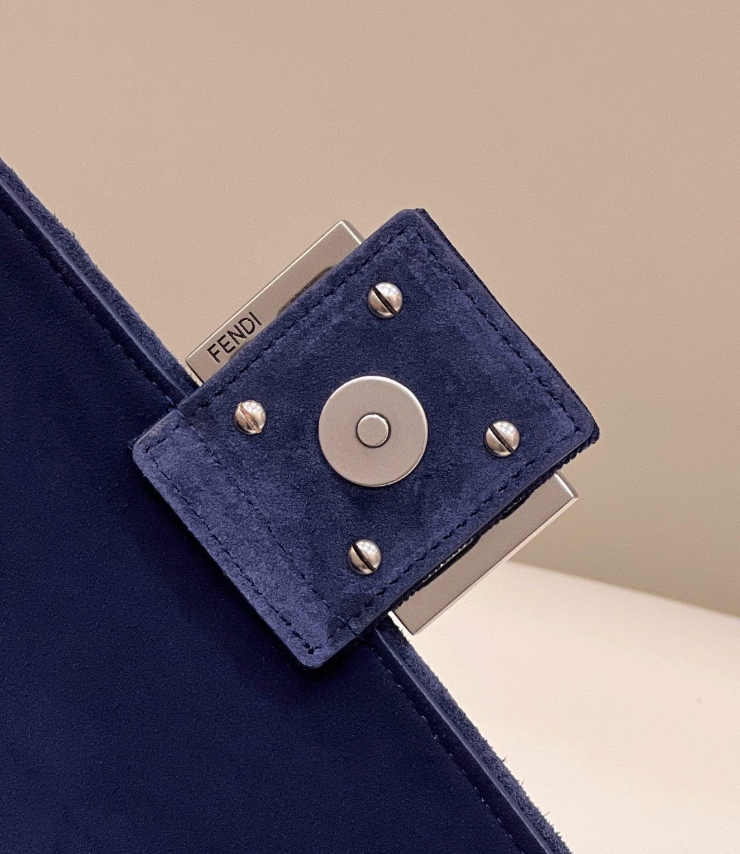 FI Baguette Chain MiGLAMI Navy Blue FF Fabric Bag For Woman 14.5cm/6in